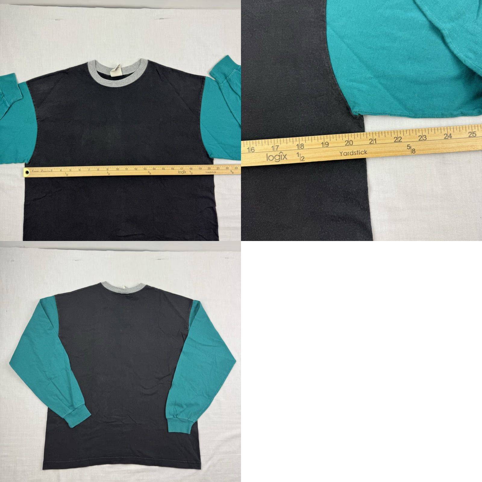 Hanes Vintage Hanes Long Sleeve T-Shirt Adult Medium Black Solid Crew Neck Regular Fit Men Hipster 90s Size US M / EU 48-50 / 2 - 8 Thumbnail