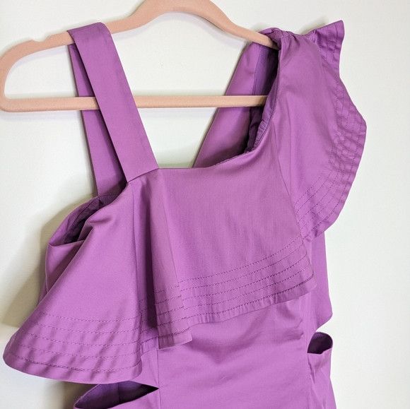 Veronica Beard Veronica Beard One Shoulder Cutout Maxi Dress Vivid Orchid Size XS / US 0-2 / IT 36-38 - 10 Thumbnail