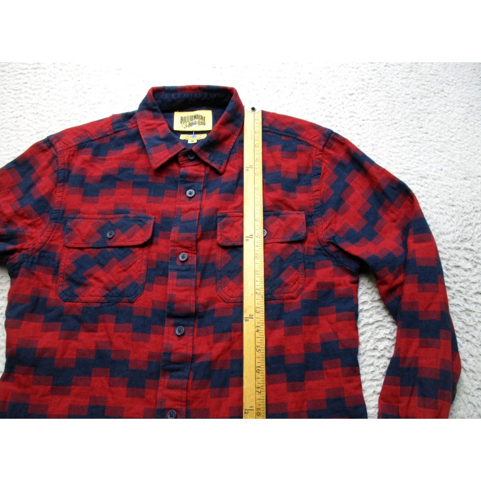 Billionaire Boys Club Billionaire Boys Club Shirt Mens Medium Red Plaid Flannel Long Sleeve Button Up Size US M / EU 48-50 / 2 - 4 Thumbnail