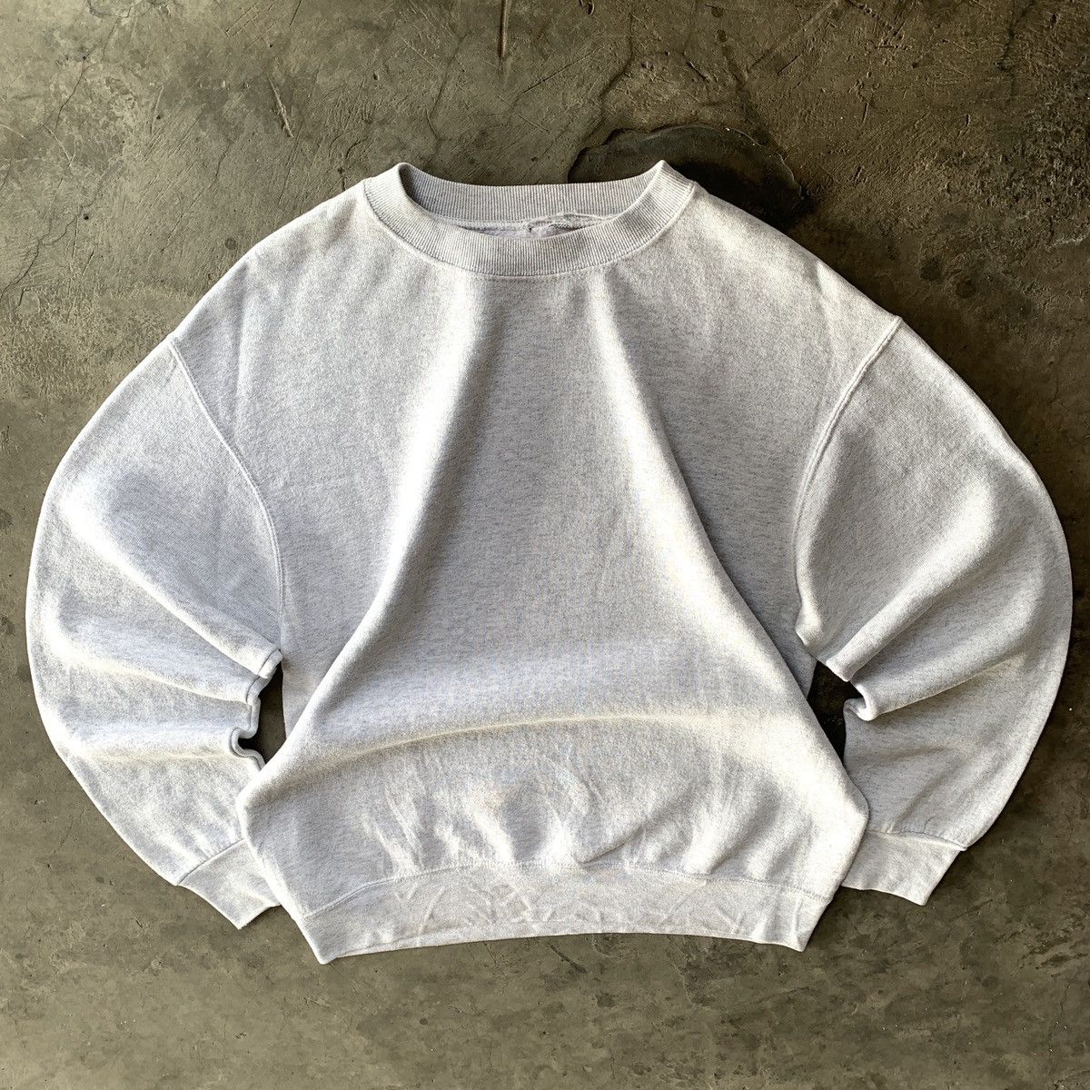 Vintage 1980s Heather Grey Blank Sweatshirt Size US M / EU 48-50 / 2 - 2 Thumbnail