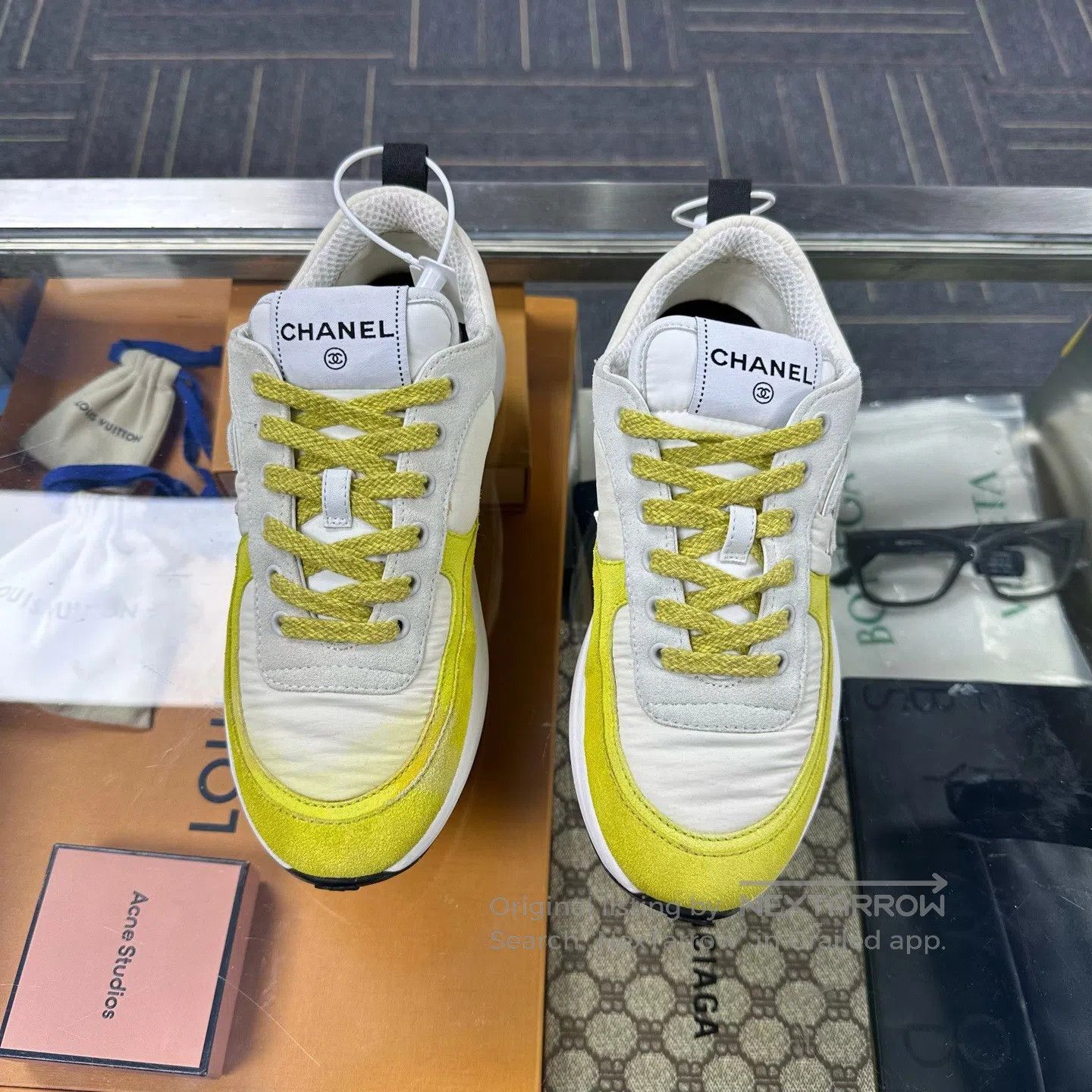 Chanel Chanel Yellowish-white sneakers Size US 7 / IT 37 - 1 Thumbnail