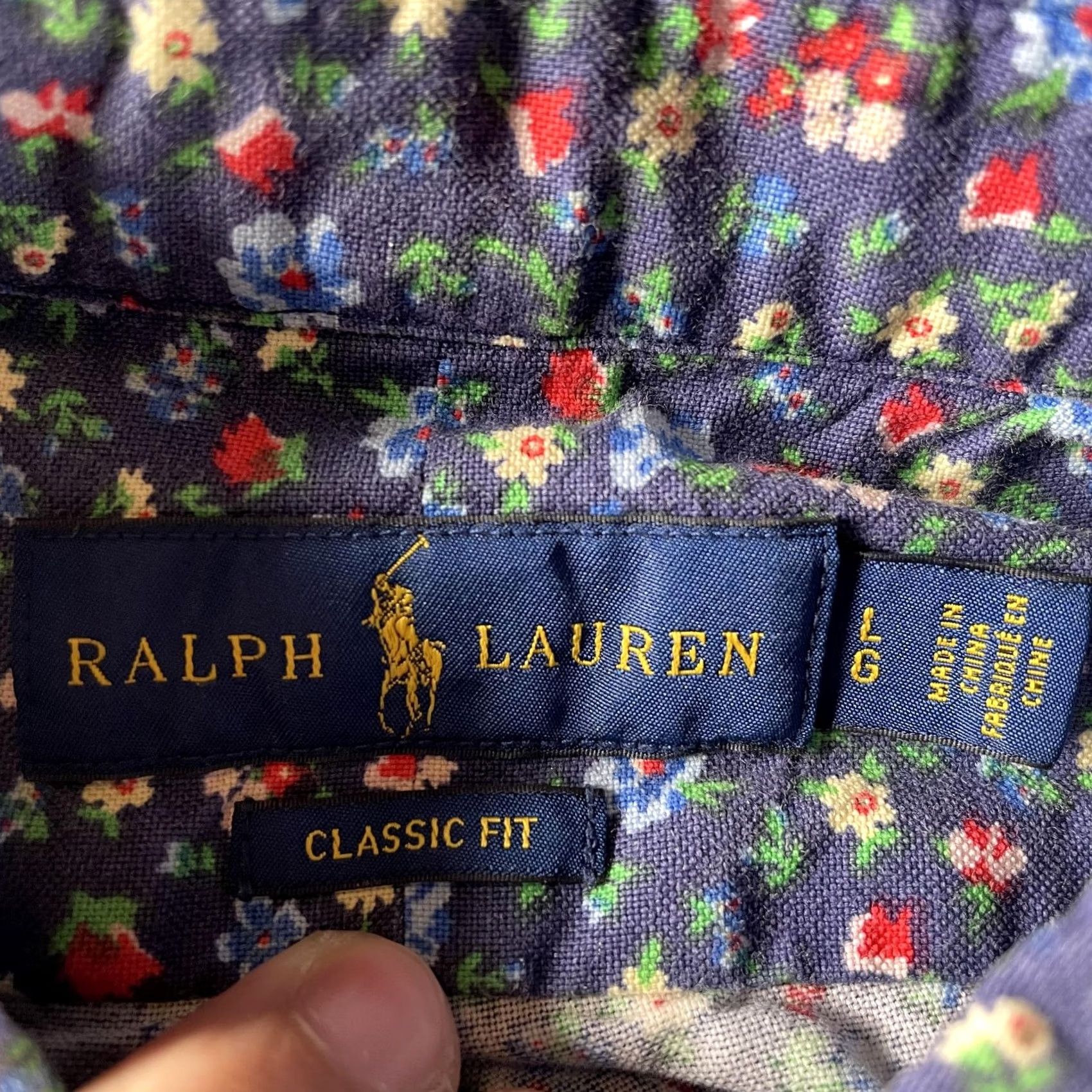Ralph Lauren Ralph Lauren Shirt Mens Large Blue Floral Classic Fit Long Sleeve Button-Down Size US L / EU 52-54 / 3 - 2 Thumbnail