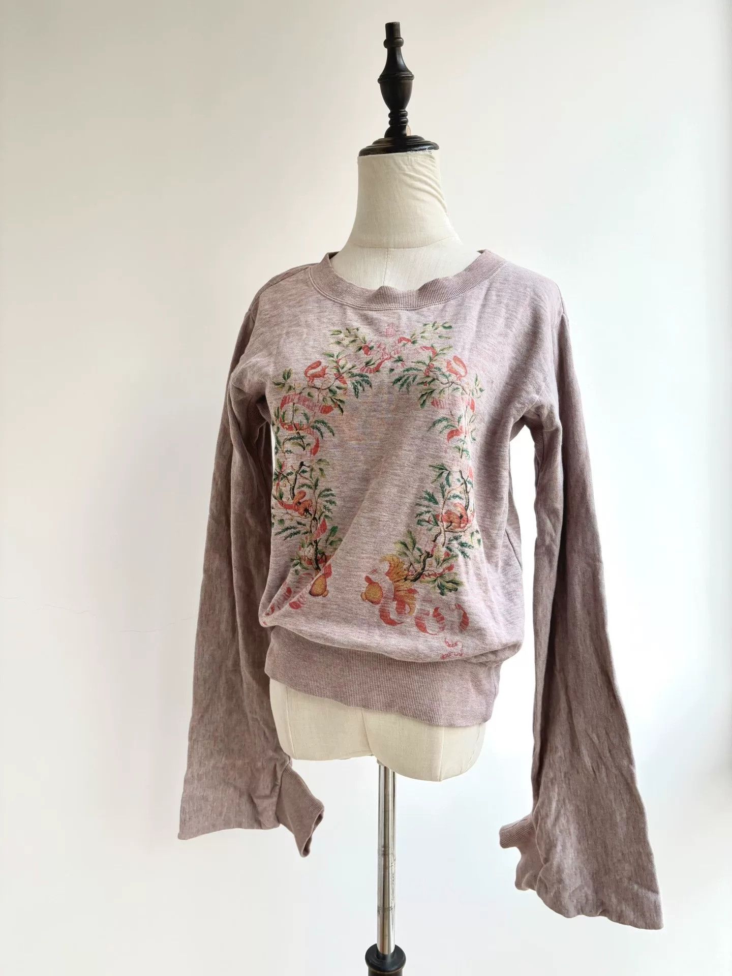 vivienne westwood pink floral oversized sweater