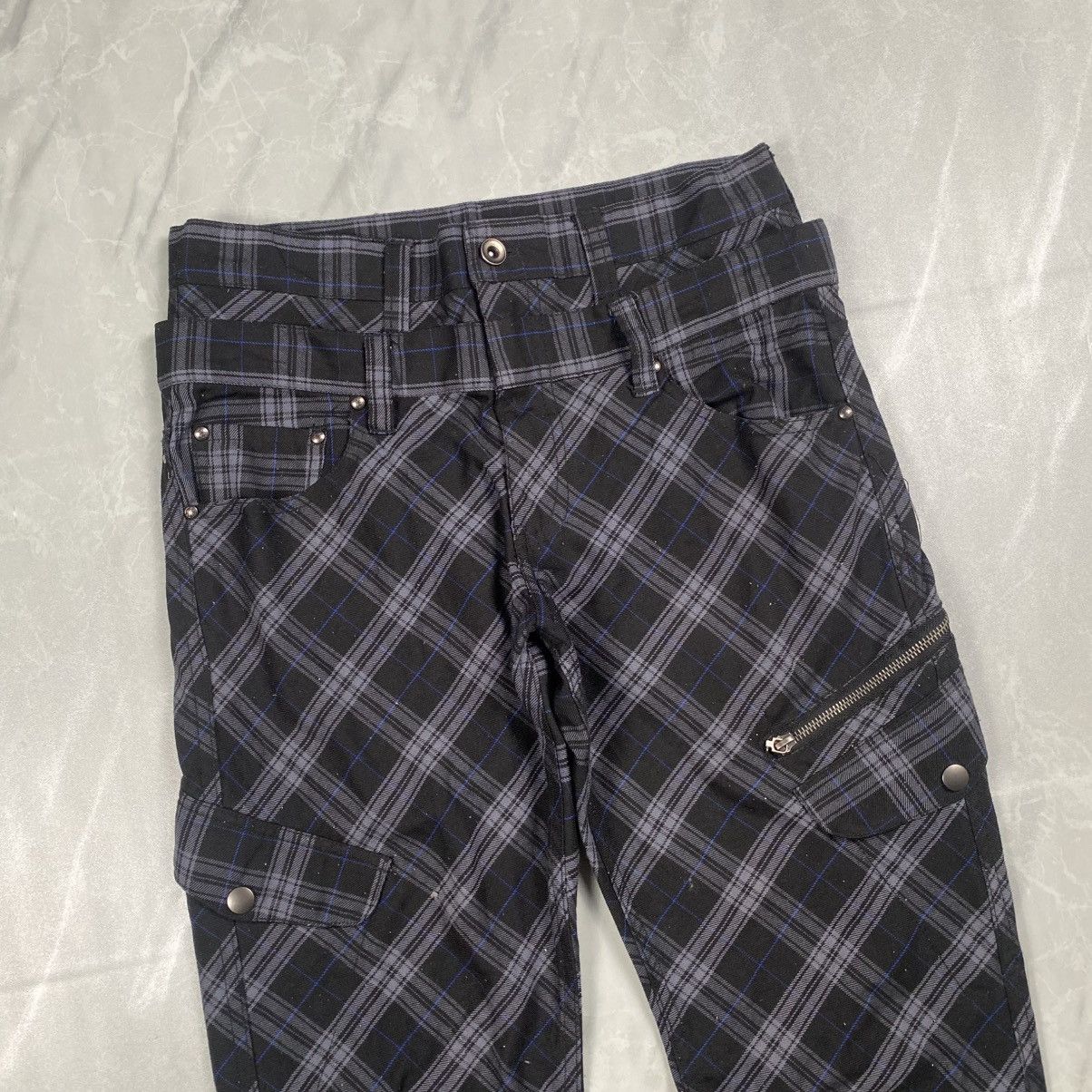 Japanese Brand y2k Japanese Tartan Punk Bondage Pants Size US 30 / EU 46 - 3 Thumbnail