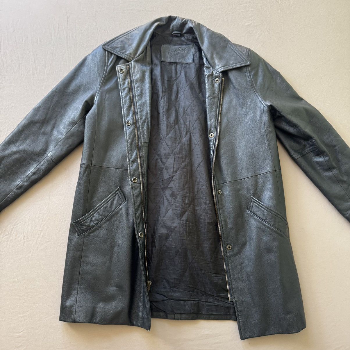 Other Vintage Jacqueline Ferrar Leather Jacket Size S / US 4 / IT 40 - 3 Thumbnail