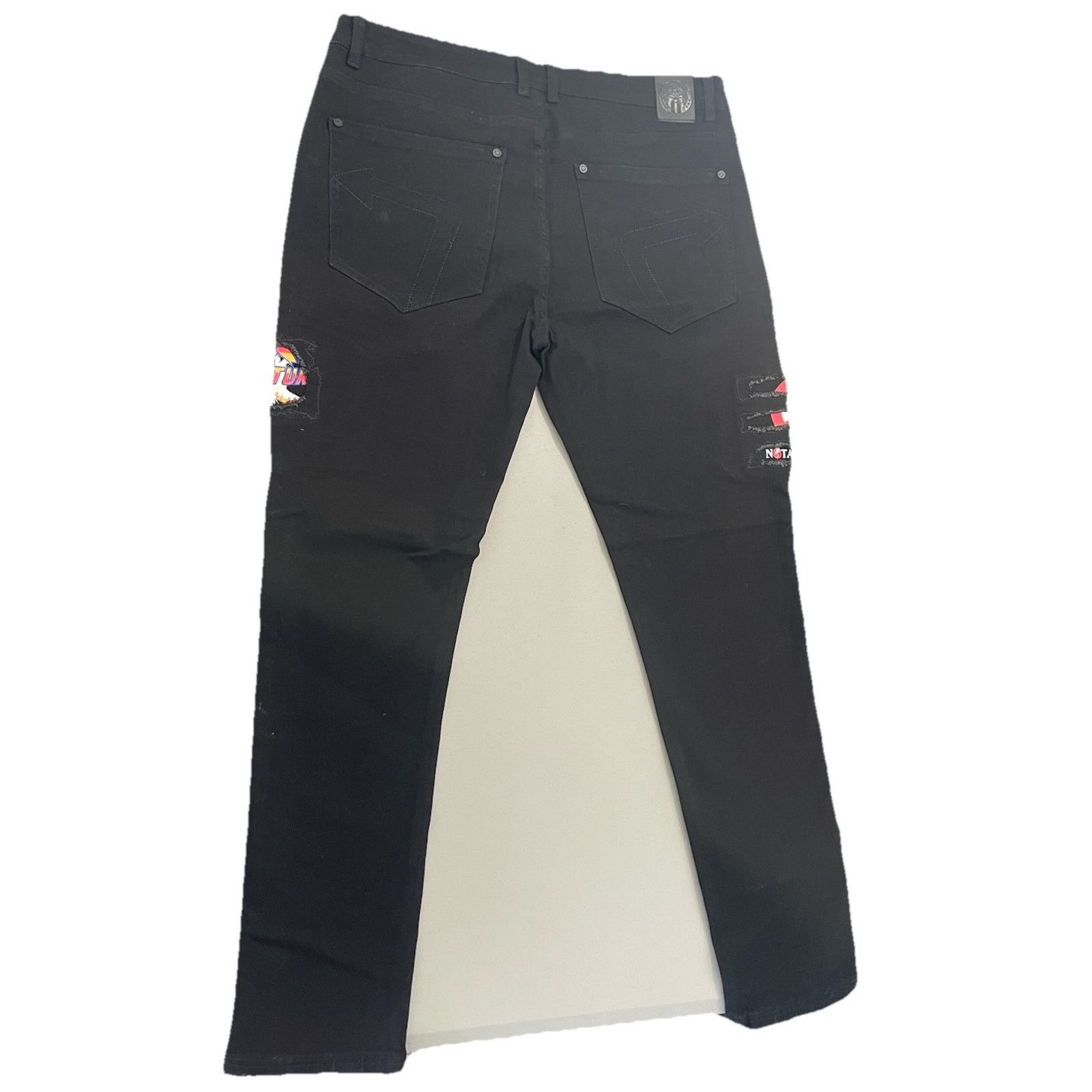 Born Fly NWT Born Fly Jeans Mens Embroidered Black Patchwork Denim Size US 36 / EU 52 - 7 Thumbnail