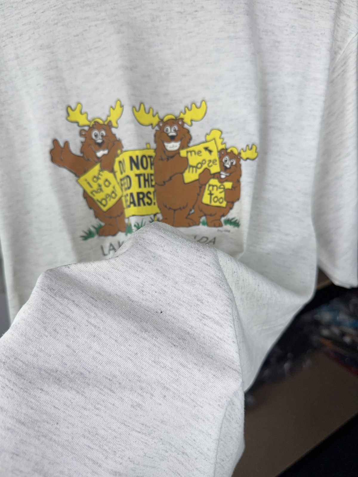 The Mountain Vintage 90s Retro Humour Print Lake Louise CANADA Tee Shirt Size US L / EU 52-54 / 3 - 9 Thumbnail