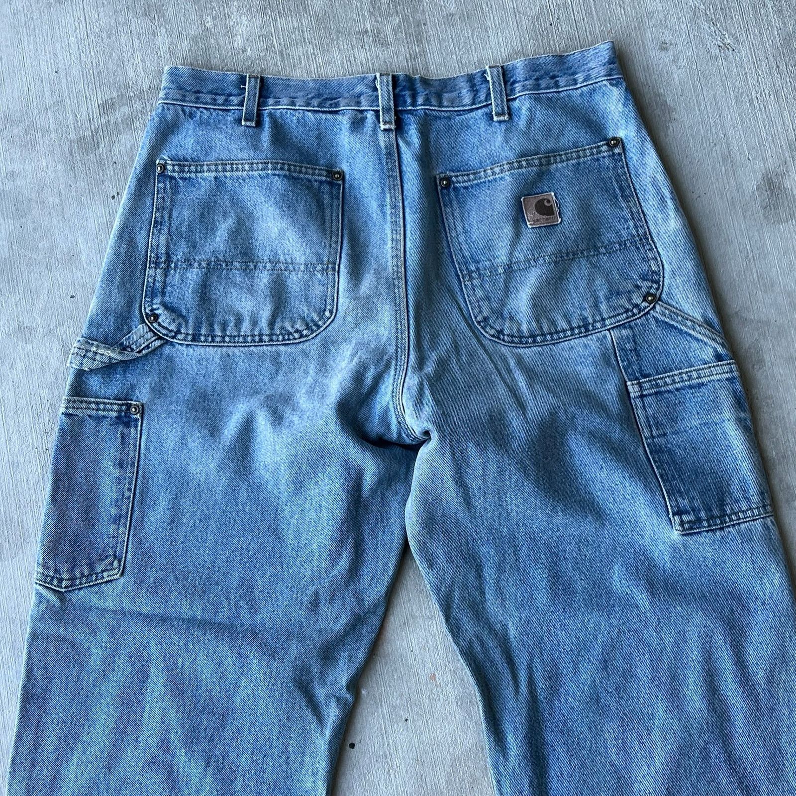 Carhartt × Vintage Carhartt denim blue jean double knee work carpenter pants Size US 34 / EU 50 - 7 Thumbnail