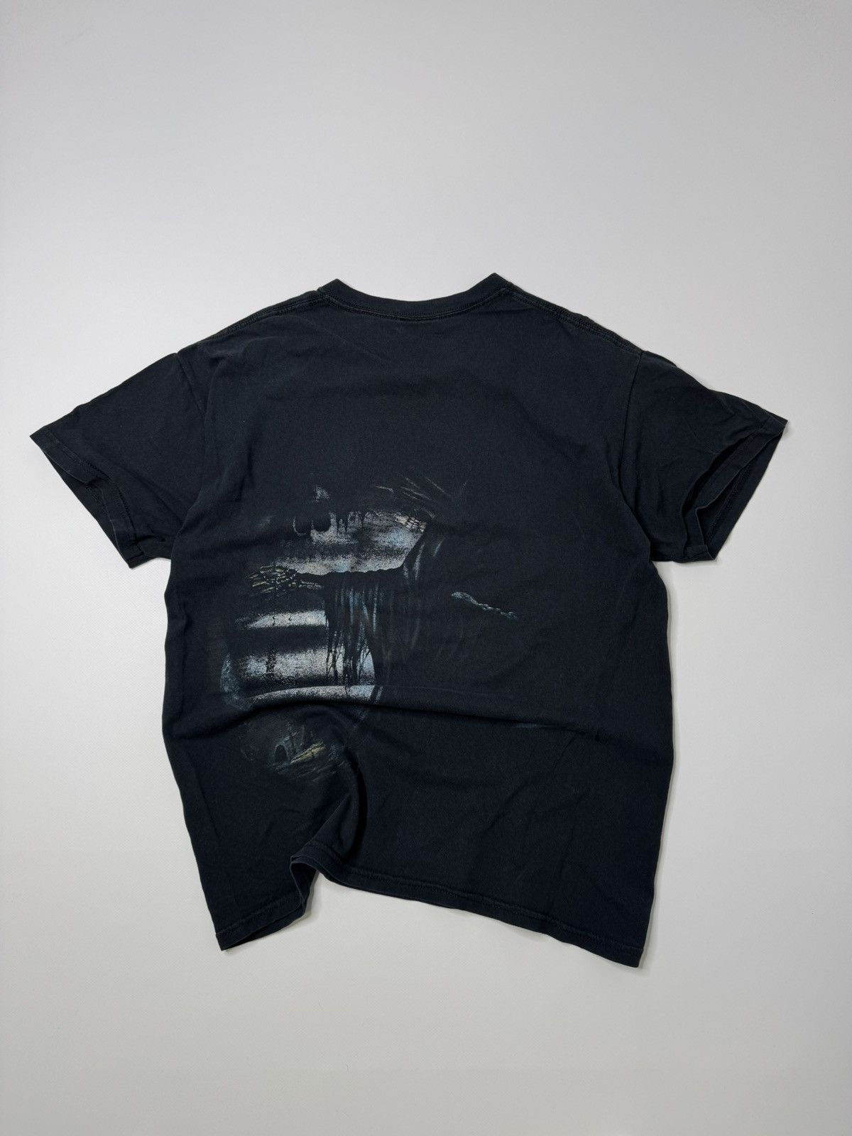 Vintage Vintage rare y2k avant garde skull death print tee swag sk8 Size US M / EU 48-50 / 2 - 4 Thumbnail