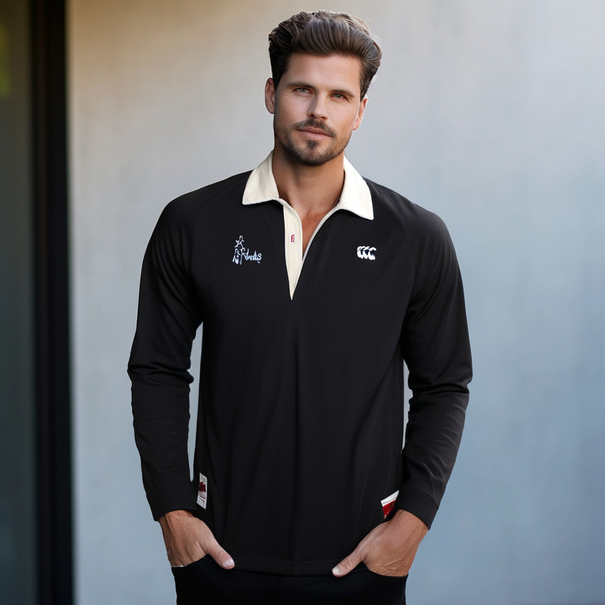 Vintage Men's Polo Canterbery . Black. S. New with tags Size US S / EU 44-46 / 1 - 1 Thumbnail