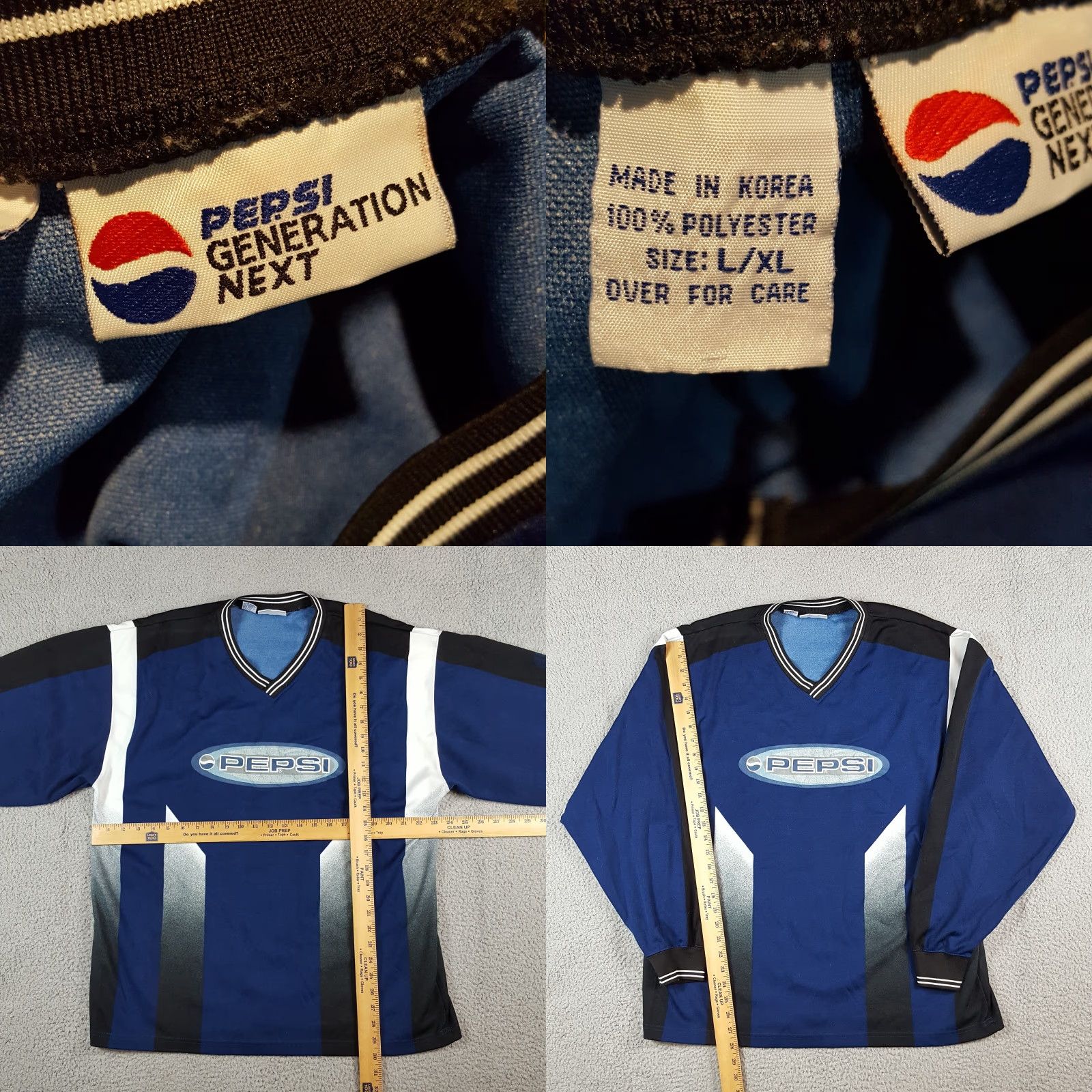 Vintage VINTAGE Pepsi Jersey Tee Men XL Blue 90s Retro Logo Sports T Shirt Cotton Short Sleeve Crew Neck Embroidered Logo Size US XL / EU 56 / 4 - 8 Thumbnail