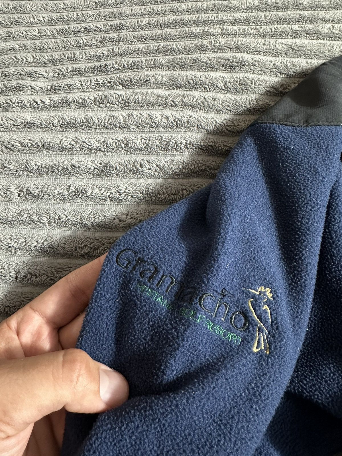 Nike × Vintage Nike Golf Portugal 🇵🇹 Vintage Fleece Navy 1/4 Zip Sweatshirt Size US L / EU 52-54 / 3 - 6 Thumbnail