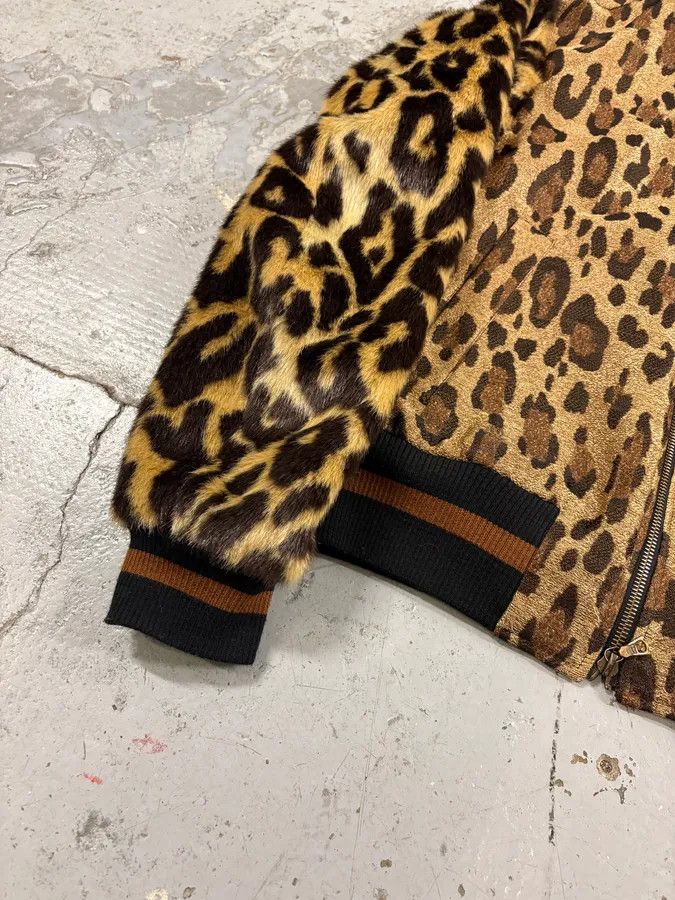 Dries Van Noten Dries Van Noten Hybrid Leopard Camel Bomber Jacket Size XS / US 0-2 / IT 36-38 - 8 Thumbnail