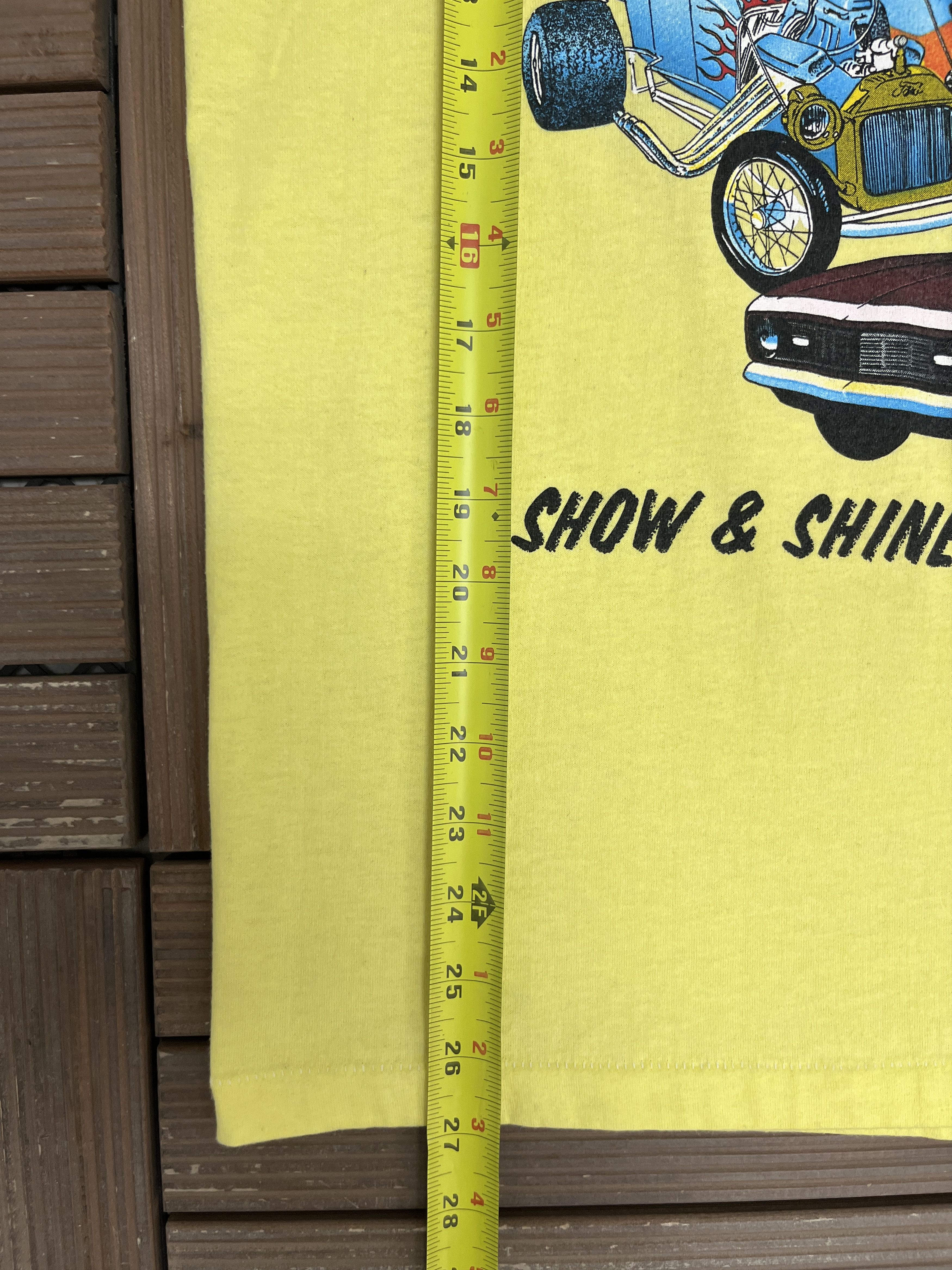 Vintage Rolling 50's Car Show & Shine Vintage Yellow T-Shirt Tee Size US L / EU 52-54 / 3 - 8 Thumbnail