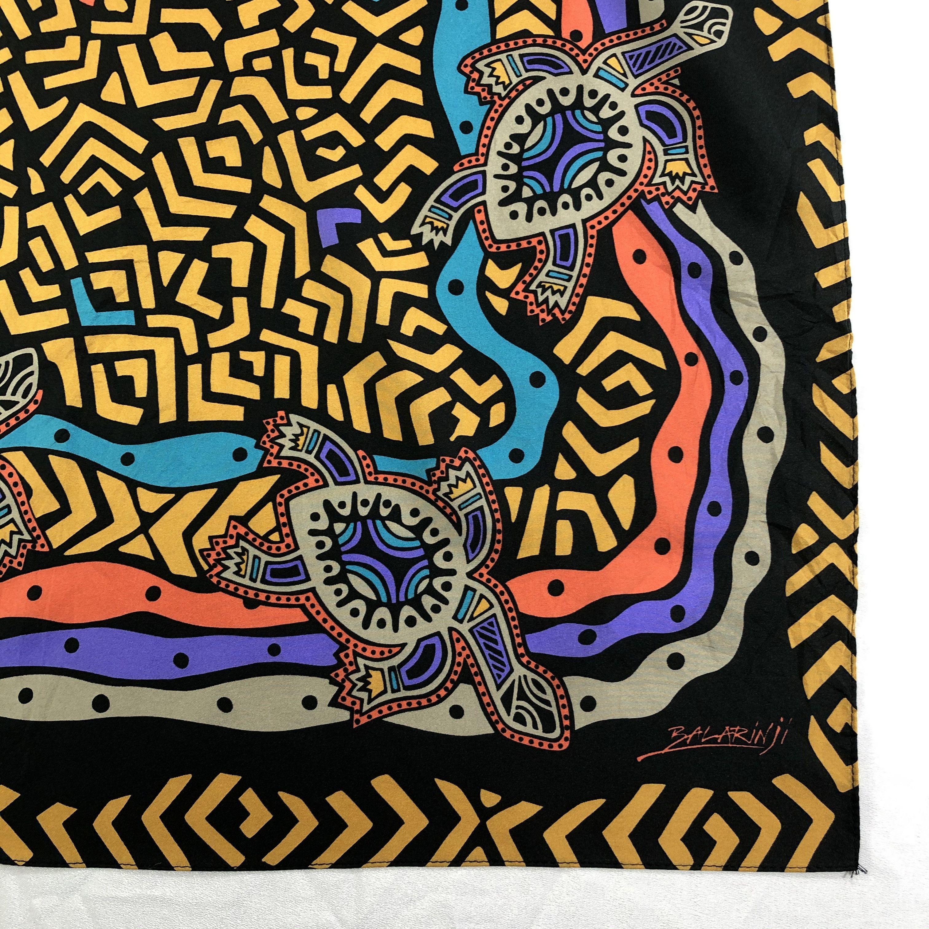 Vintage Vintage Balarinji Silk Scarf Size ONE SIZE - 3 Thumbnail
