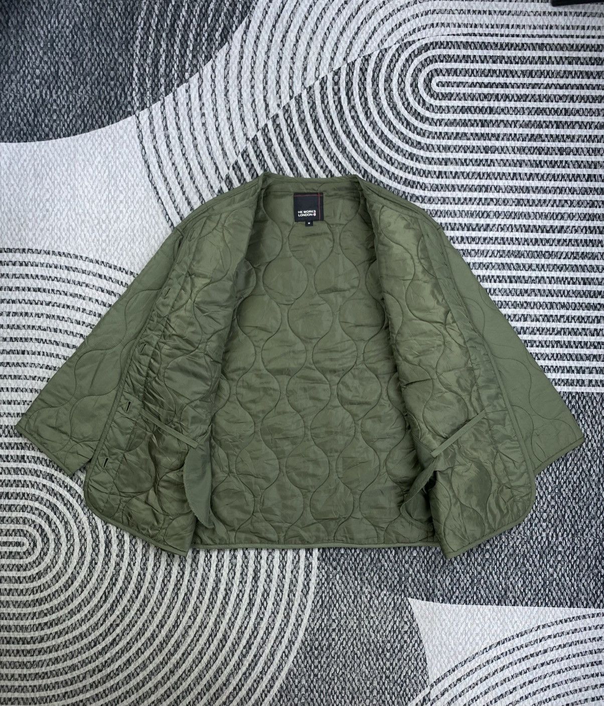 Japanese Brand Vintage HK Works London Quilted Liner Jacket Size US L / EU 52-54 / 3 - 5 Thumbnail