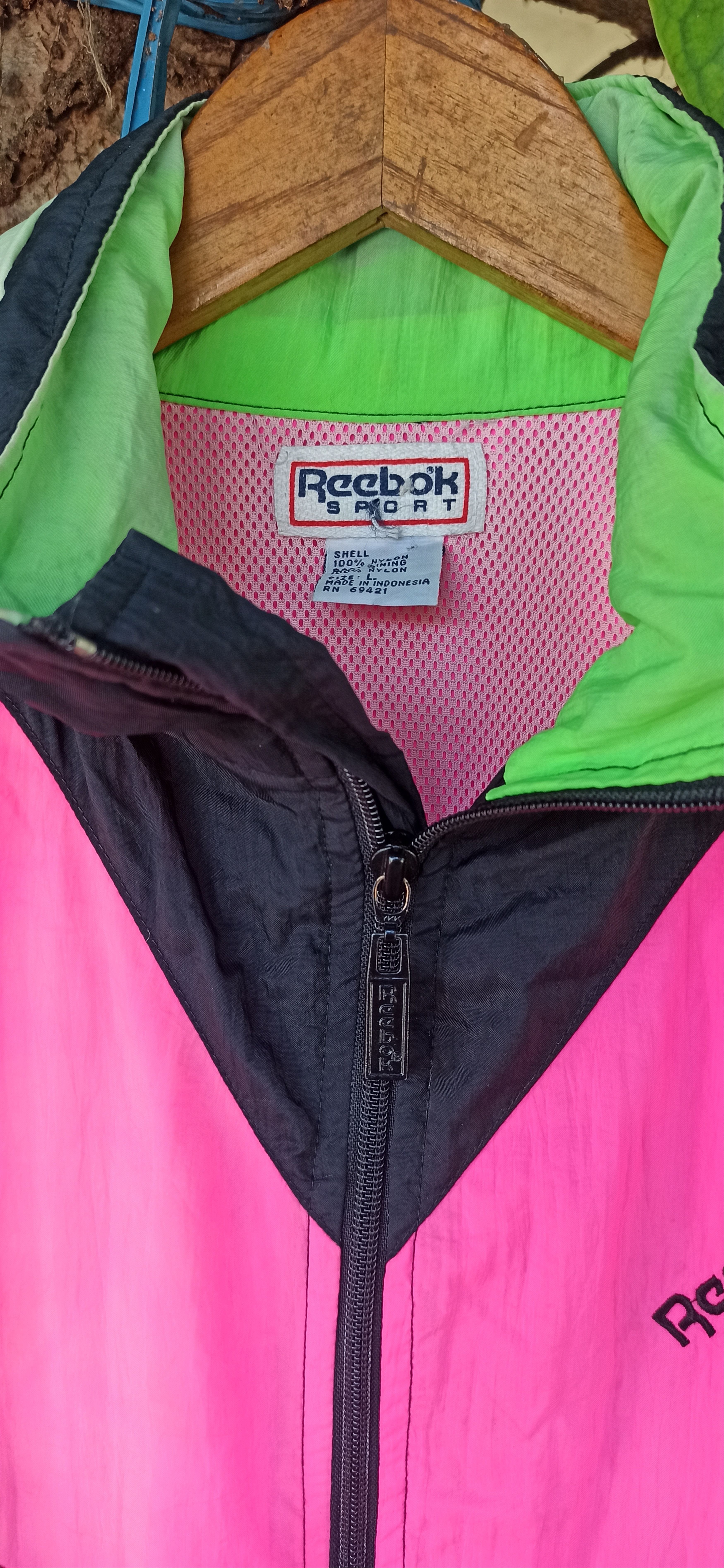 Reebok × Vintage Vintage Neon Accent Reebok Windbraker Size US XL / EU 56 / 4 - 2 Thumbnail