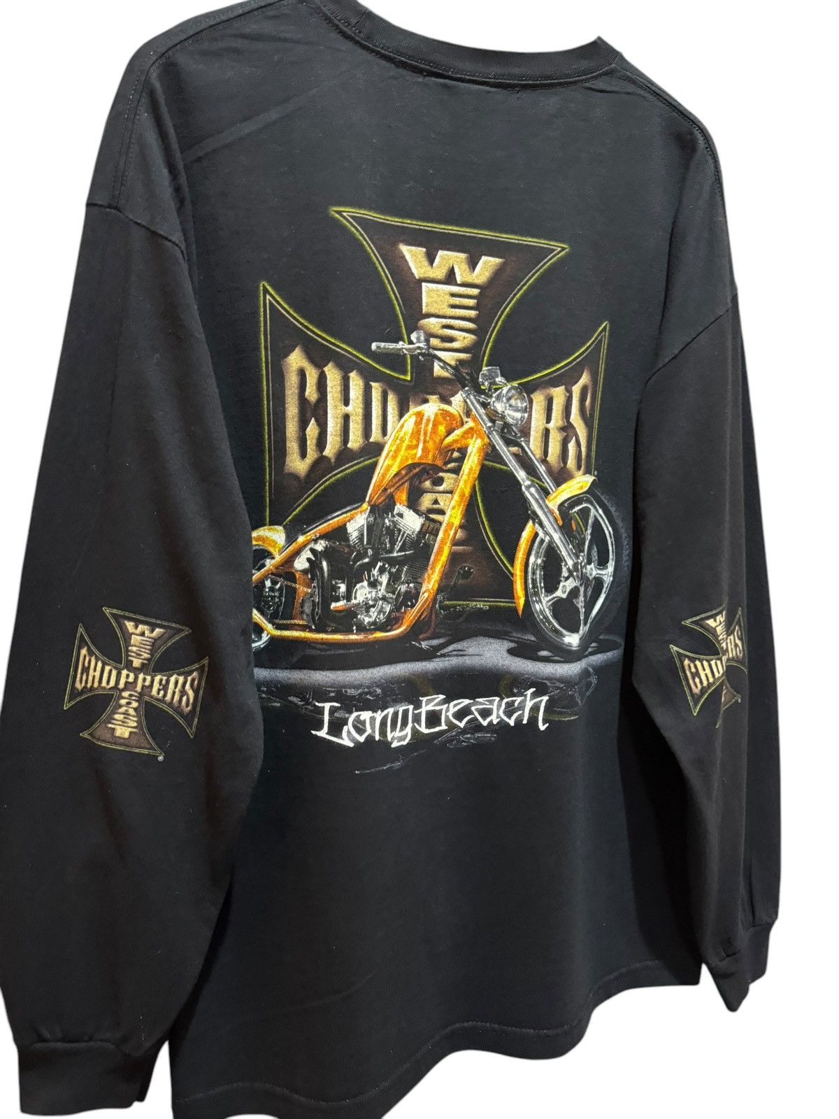 West Coast Choppers Vintage West Cost Chopper Long Beach Long Sleeve Tshirt Size US XL / EU 56 / 4 - 4 Thumbnail
