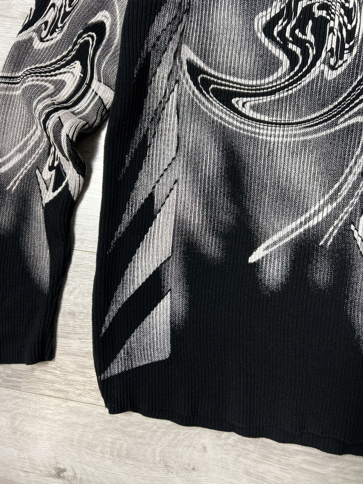 If Six Was Nine Crazy Vintage Avant-Garde Tribal Knit Ribed Sweater Diesel Size US XXL / EU 58 / 5 - 6 Thumbnail