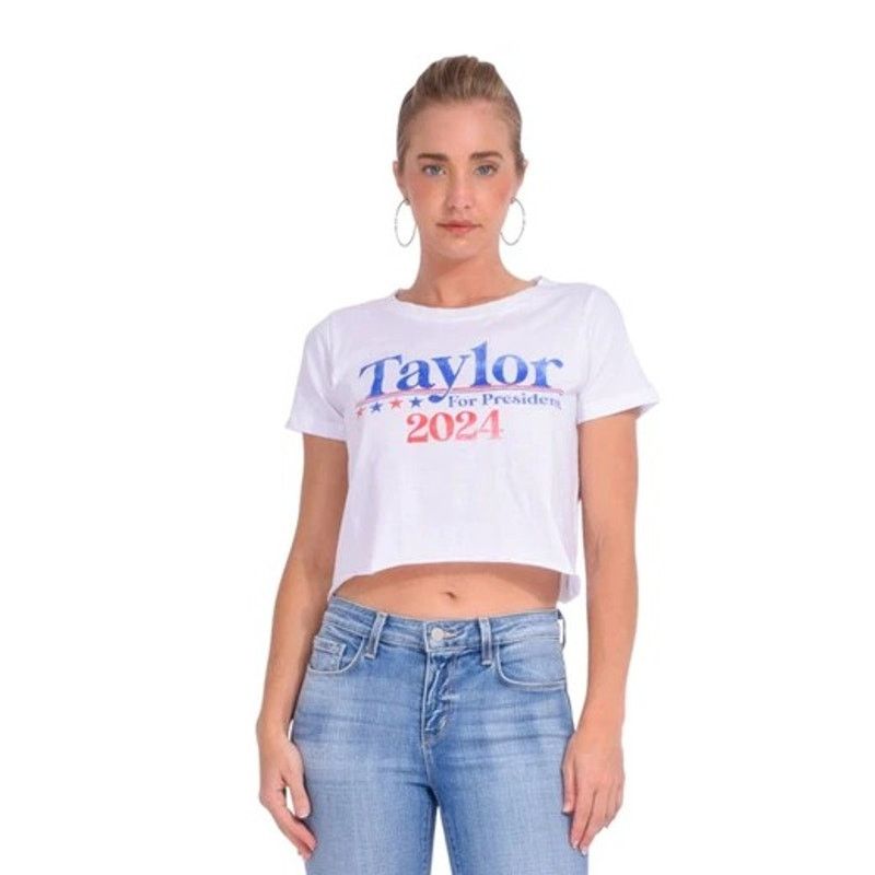Other Taylor For President 2024 Crop Distressed Tee - Adult SMall Size S / US 4 / IT 40 - 1 Thumbnail