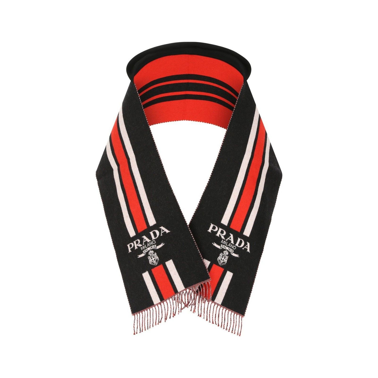 Prada PRADA Embroidered Wool Scarf Multicolor Scarf New & Authenti Size ONE SIZE - 1 Thumbnail
