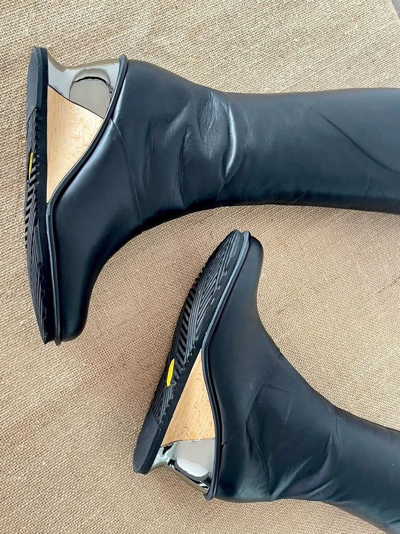 Issey Miyake Issey Miyake Mirror wedge heel knight boots Size US 5.5 / IT 35.5 - 5 Thumbnail