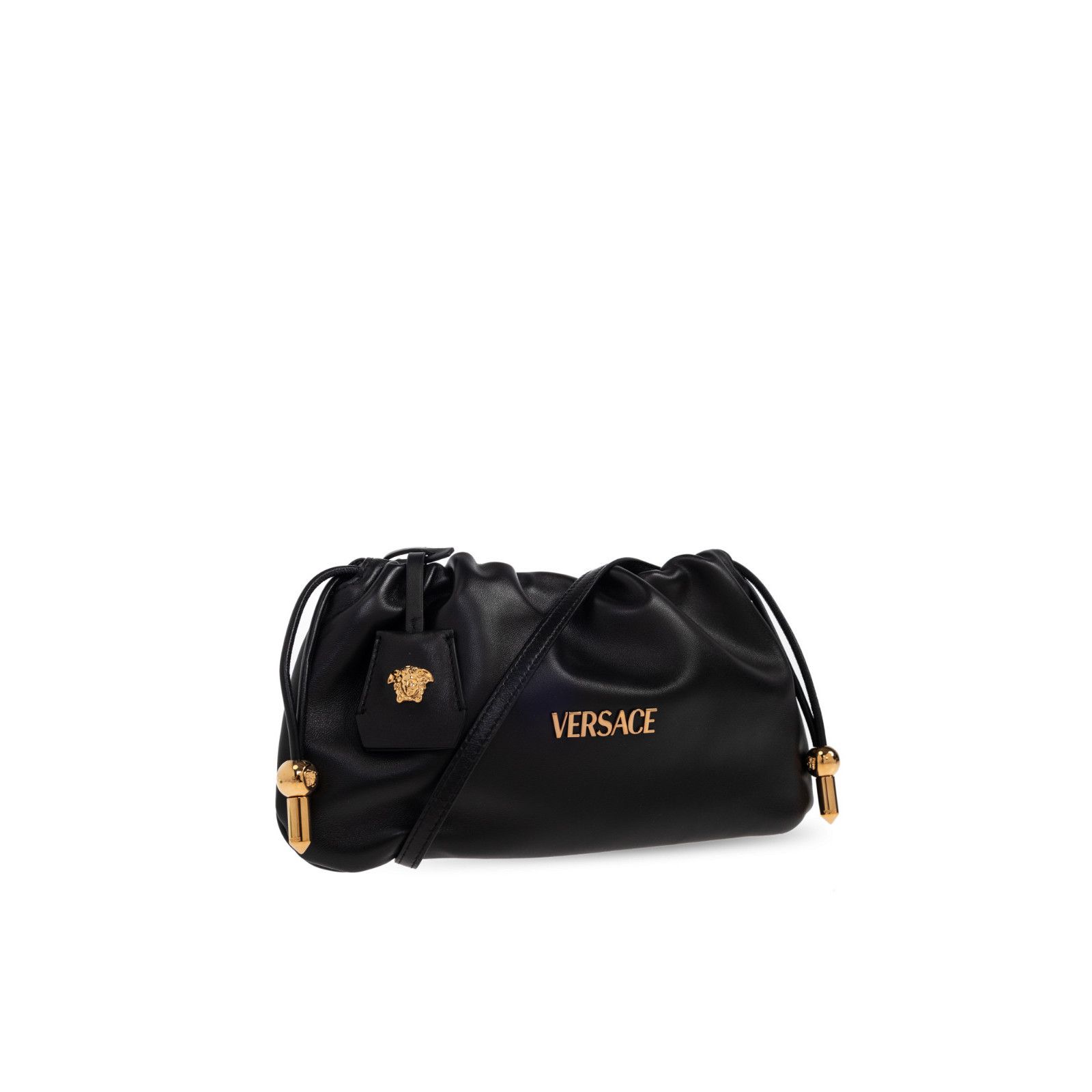 Versace VERSACE Tag Mini Black Leather Shoulder Bag New & Authentic Size ONE SIZE - 3 Thumbnail