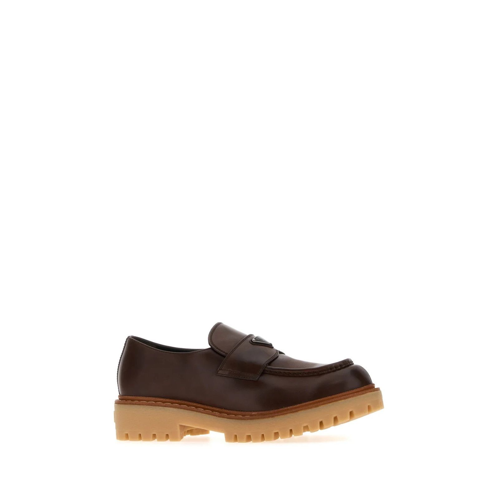 Prada PRADA Brown Leather Loafers New And Authentic (Men's size:7; Size US 7 / EU 40 - 2 Thumbnail