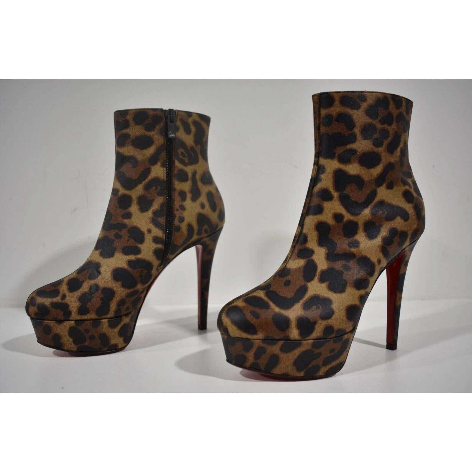 Christian Louboutin Christian Louboutin Bianca Booty 120 Leopard Brown Size US 6 / IT 36 - 10 Thumbnail