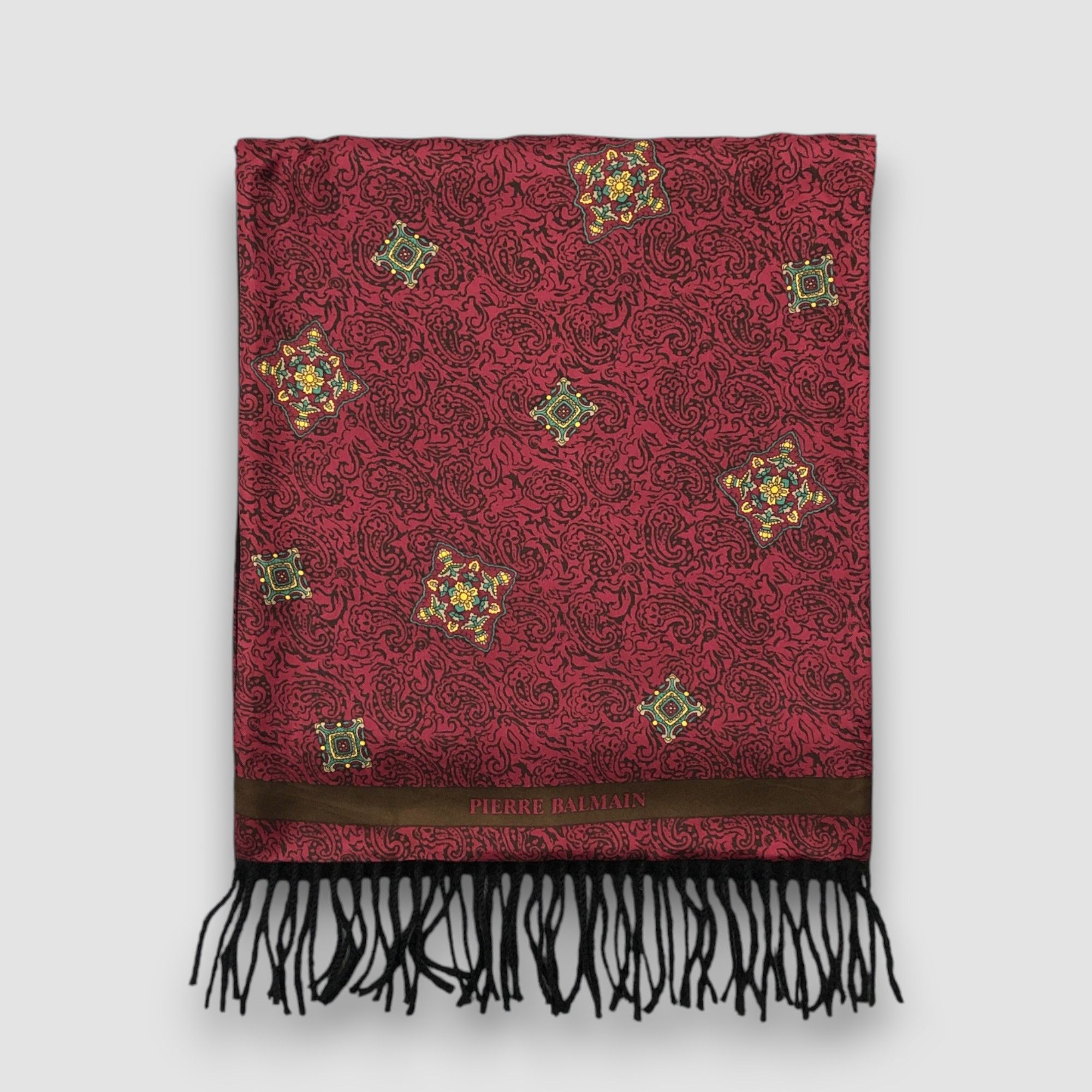 Pierre Balmain Vintage Pierre Balmain Scarf Muffler SILK Wool Neck Scarves Size ONE SIZE - 2 Thumbnail