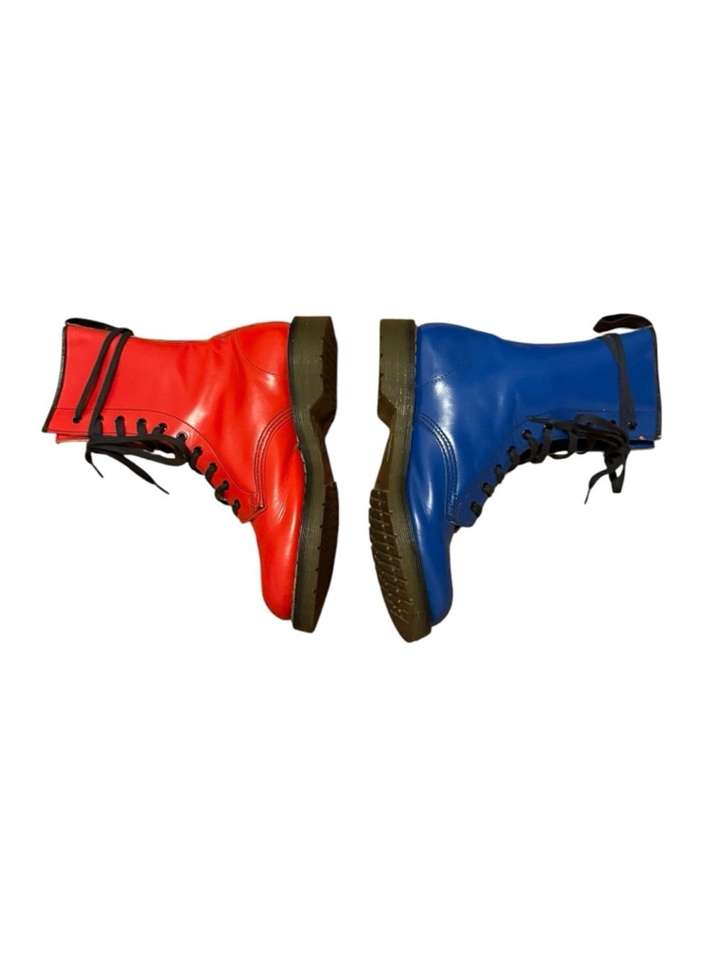 Dr. Martens Hawkins VTG MIE NO1 Boots Size 8 Red and Blue Size US 8 / IT 38 - 2 Thumbnail