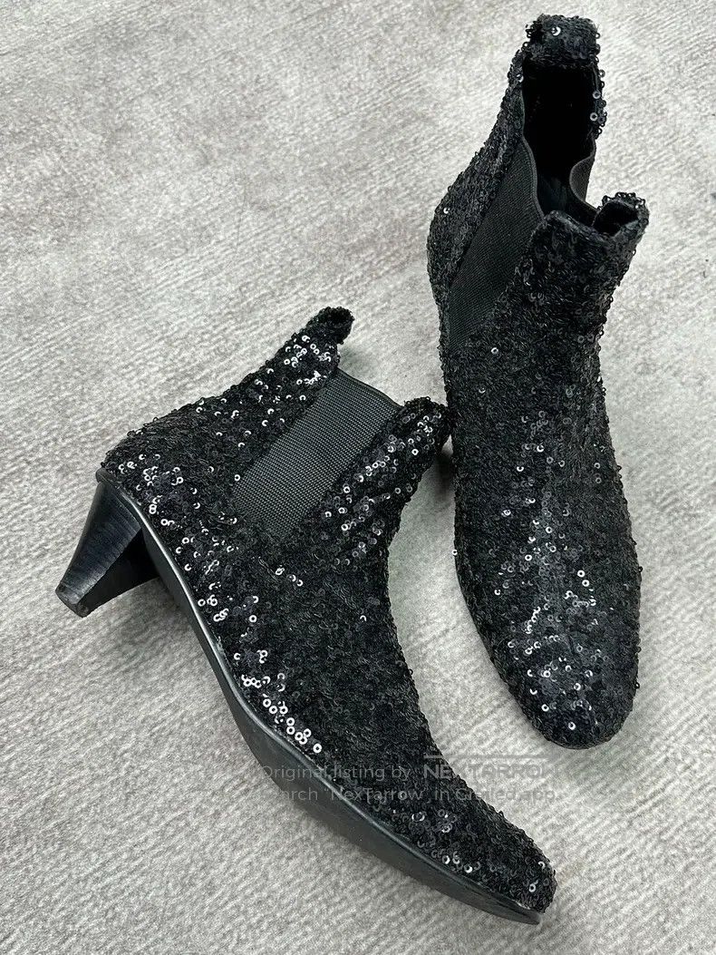 Comme des Garcons Comme des Garcons Sequined High Heels Size US 7.5 / IT 37.5 - 2 Thumbnail