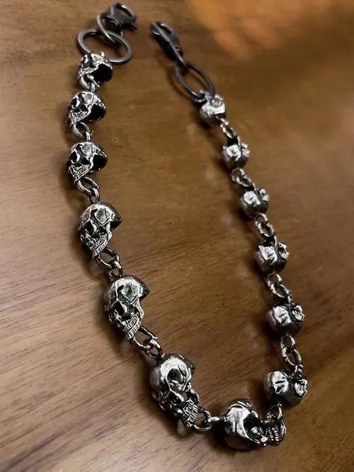 SKINNOSH Pocket Chain Skull Punk Rock Link Gothic Death Wallet Demon Size ONE SIZE - 10 Thumbnail