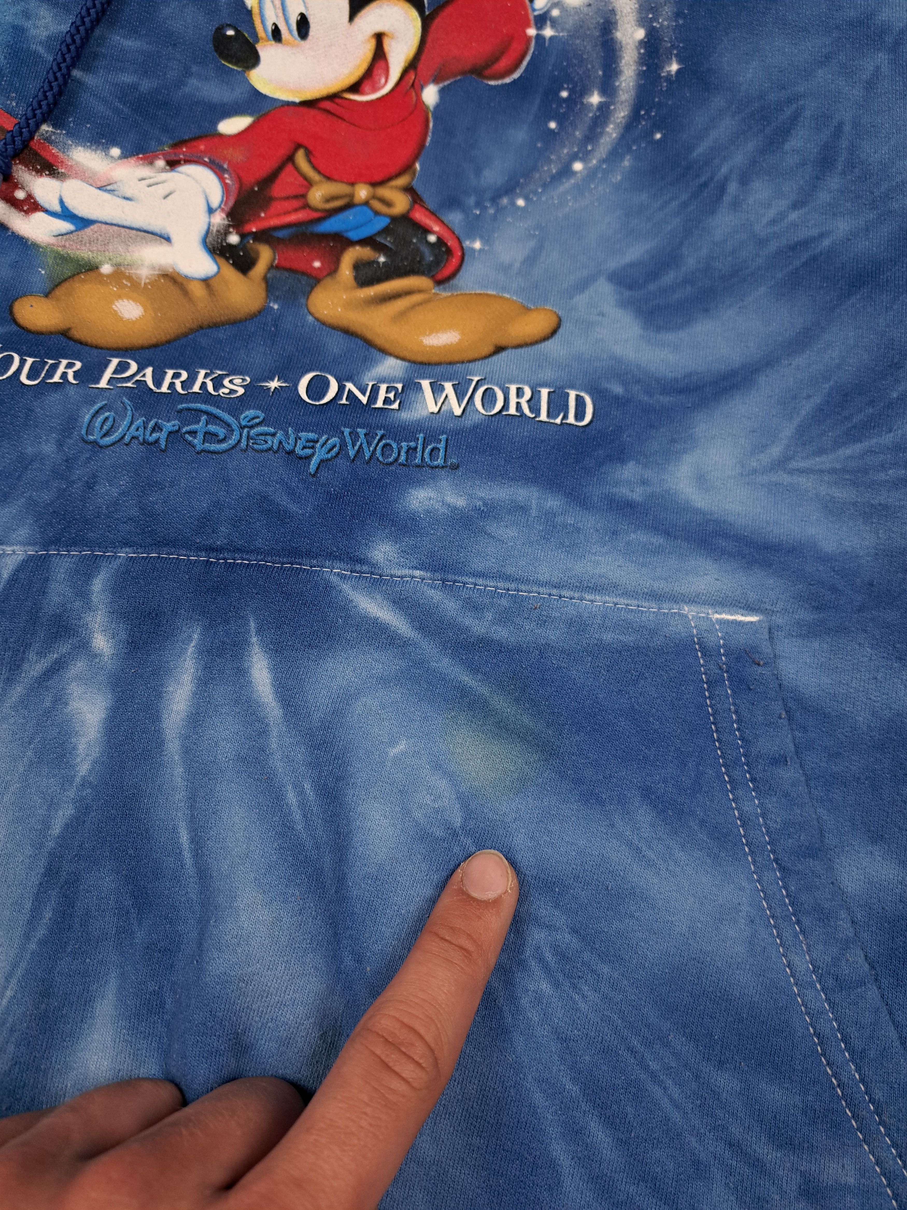 Disney Vintage 90s Disneyland Mickey Mouse Wizard Tie Dye Hoodie Size US L / EU 52-54 / 3 - 6 Thumbnail