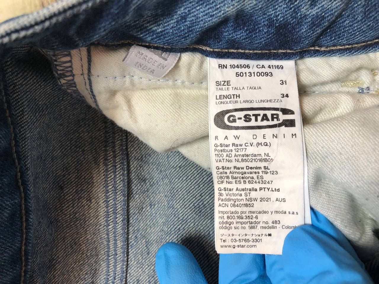 G-Star Vintage G-Star Raw Regular Fit Denim Jeans Size 31 Size US 31 - 2 Thumbnail