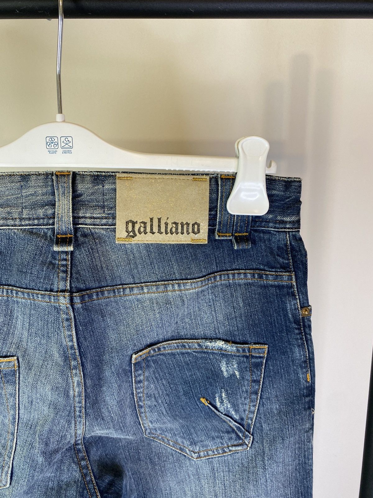 John Galliano Galliano Distressed Blue Jeans Denim Pants Size US 31 - 9 Thumbnail