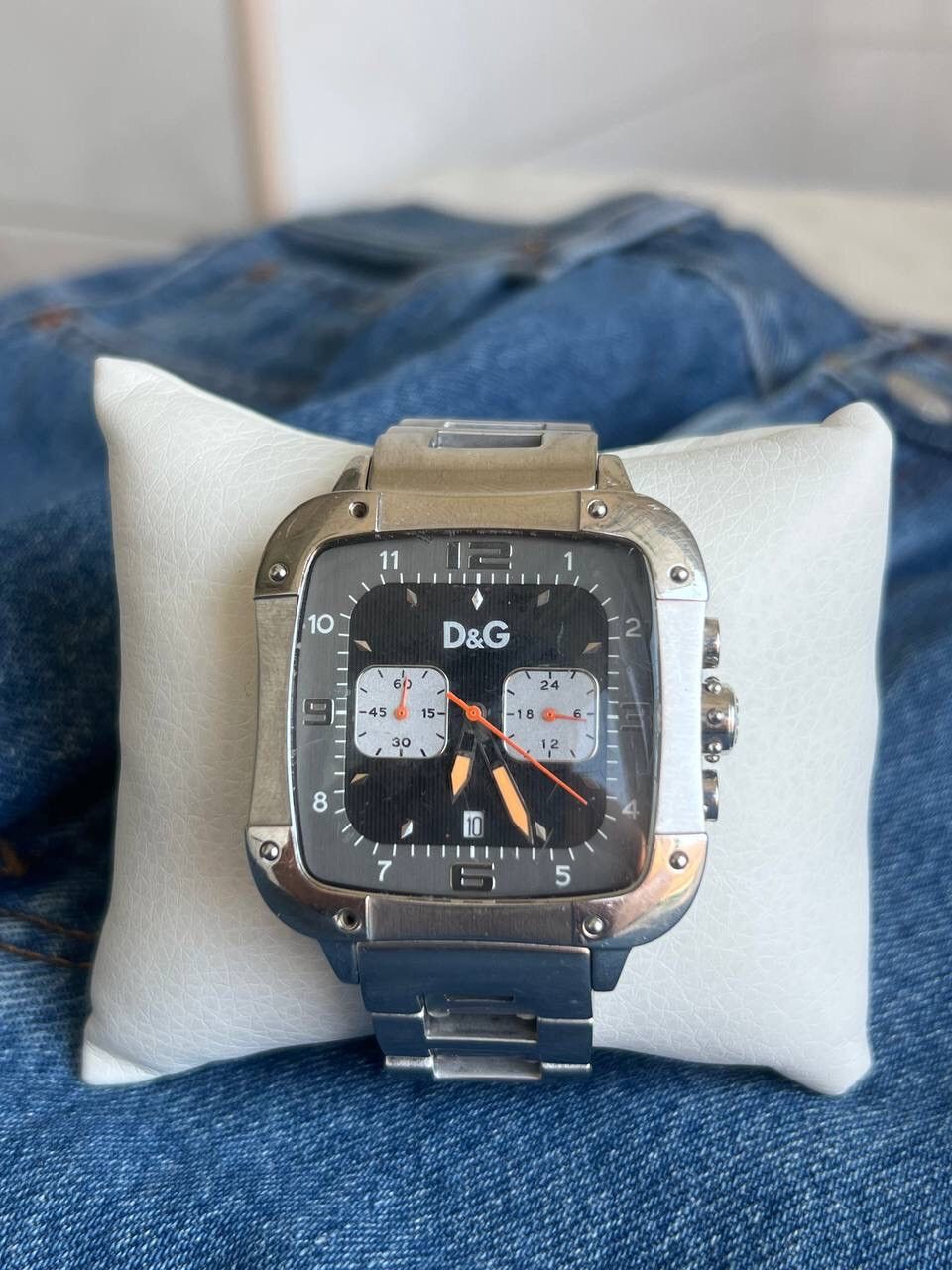 Dolce & Gabbana D&G MEN'S METAL BIG CHUNKY METAL STEEL QUARTZ WATCH 2000S Size ONE SIZE - 7 Thumbnail