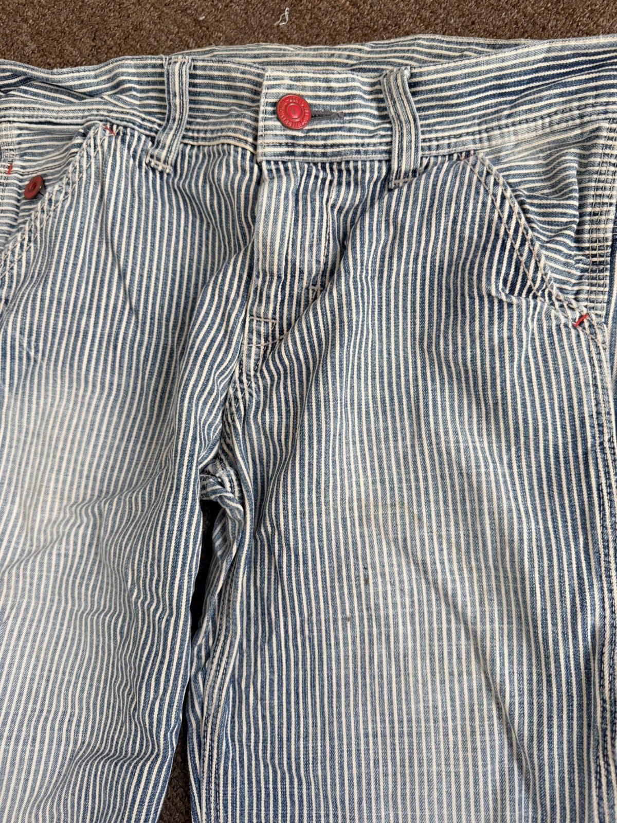 Japanese Brand Vintage Cuetieen Stripe Pants Size 32" / US 10 / IT 46 - 3 Thumbnail