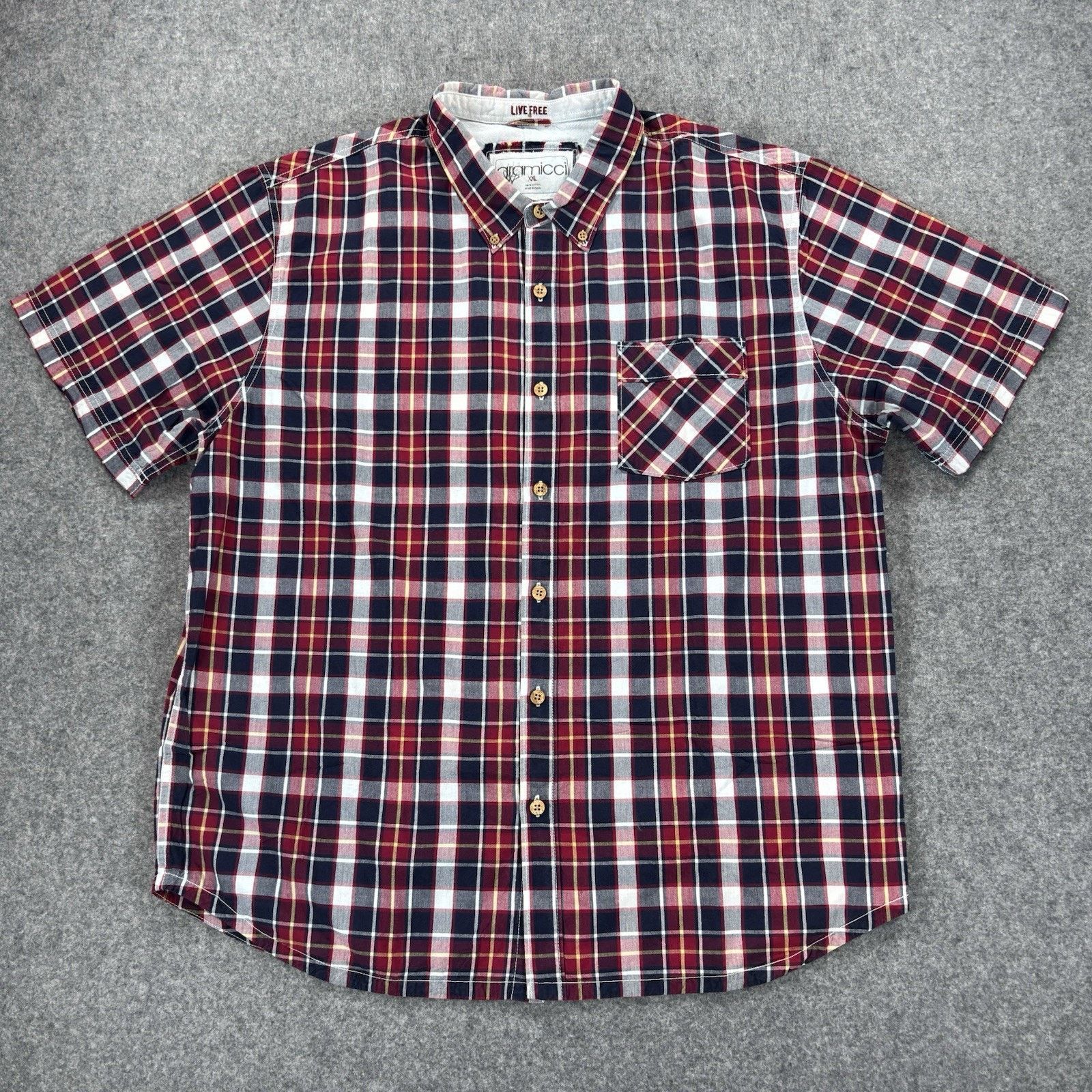 Gramicci Gramicci Plaid Button Down Shirt Red White Blue Mens XXL Size US XXL / EU 58 / 5 - 1 Thumbnail