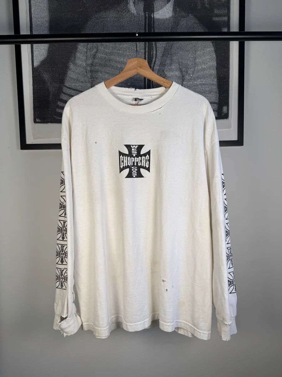 Vintage 🚭ICONIC🚭VINTAGE WEST COAST CHOPPERS CLASSIC LOGO L/S Size US XL / EU 56 / 4 - 1 Thumbnail
