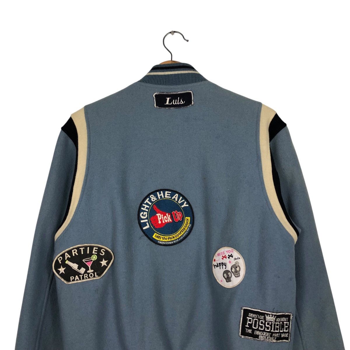 Japanese Brand 📌Vintage Wool Varsity Jacket Mac Beth Big Logo Full Patches Size US L / EU 52-54 / 3 - 10 Thumbnail