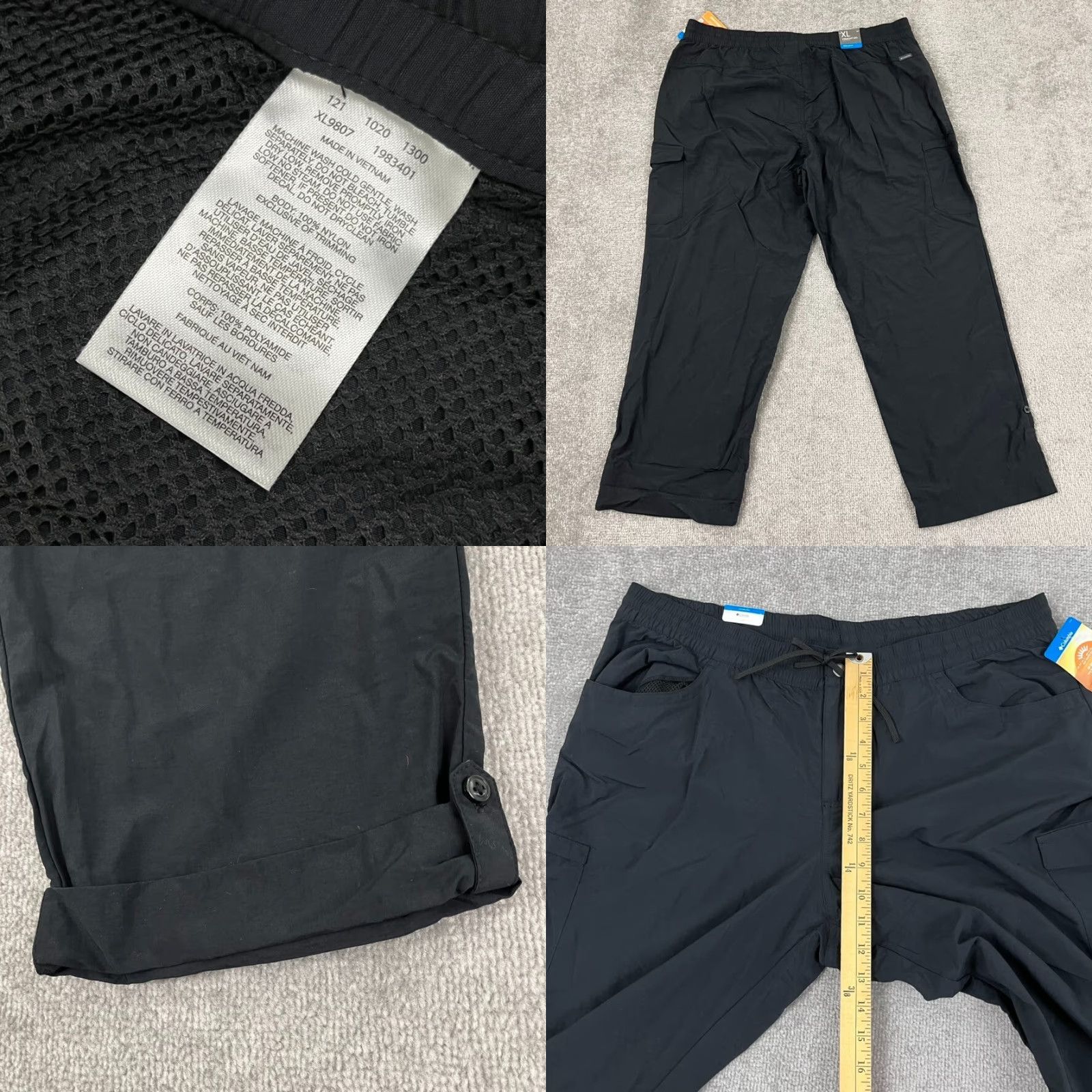 Vintage COLUMBIA Womens Pants XL Black 27" Inseam Capris Hiking Street Style Casual Outdoor Sports Size 40" / US 18 - 8 Thumbnail