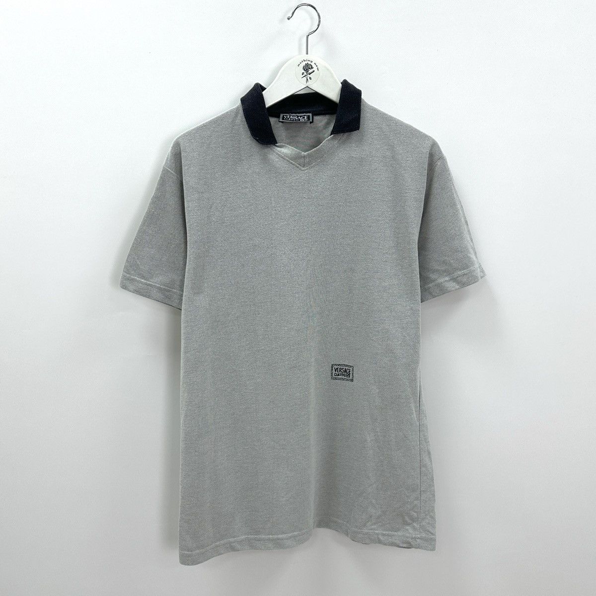 Vintage Vintage 90s Versace Classic V2 washed polo Italy luxury hype Size US L / EU 52-54 / 3 - 1 Thumbnail