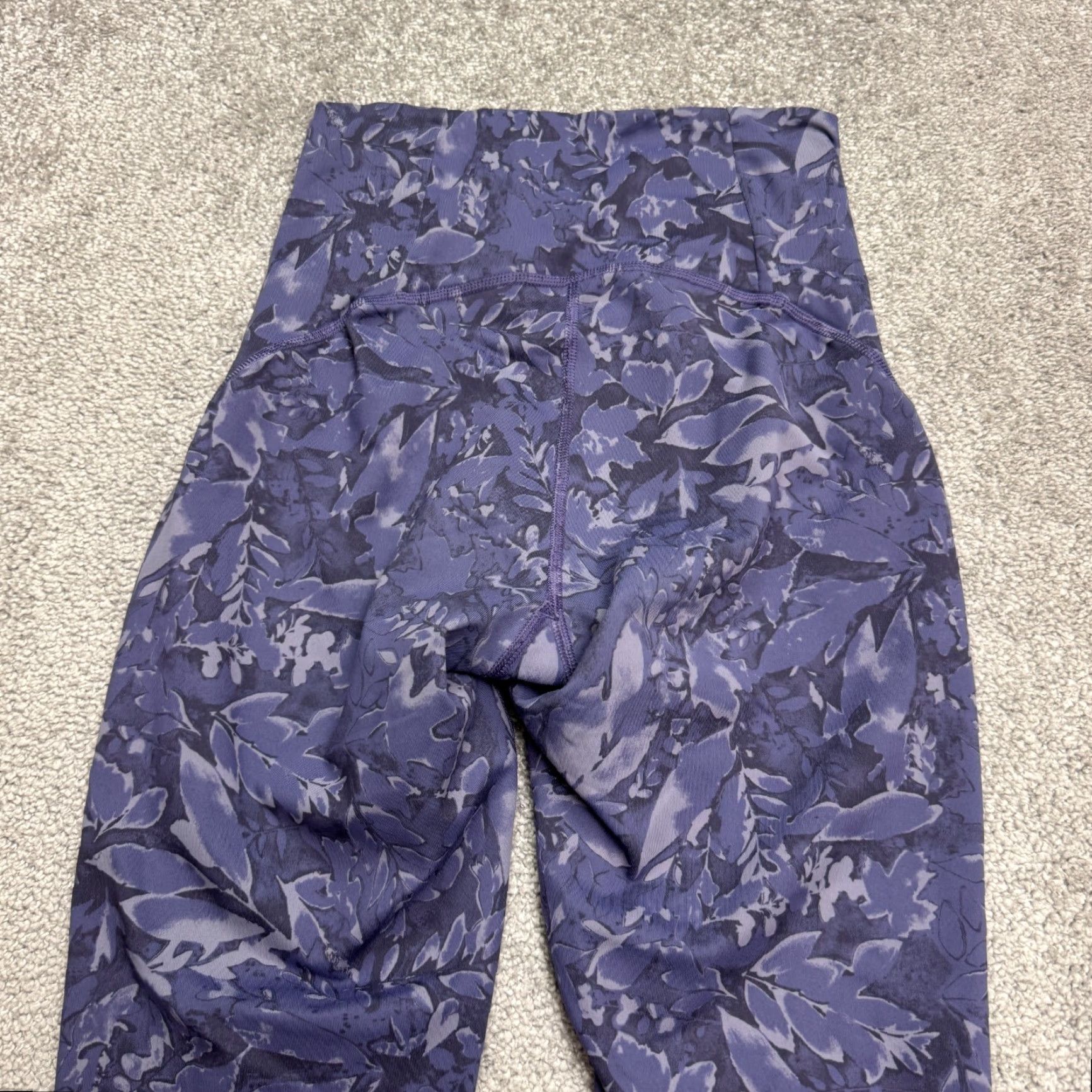 Vintage REI Co-Op Floral Cropped Leggings Womens Small Blue Pocket Activewear Outdoor Size 28" / US 6 / IT 42 - 3 Thumbnail