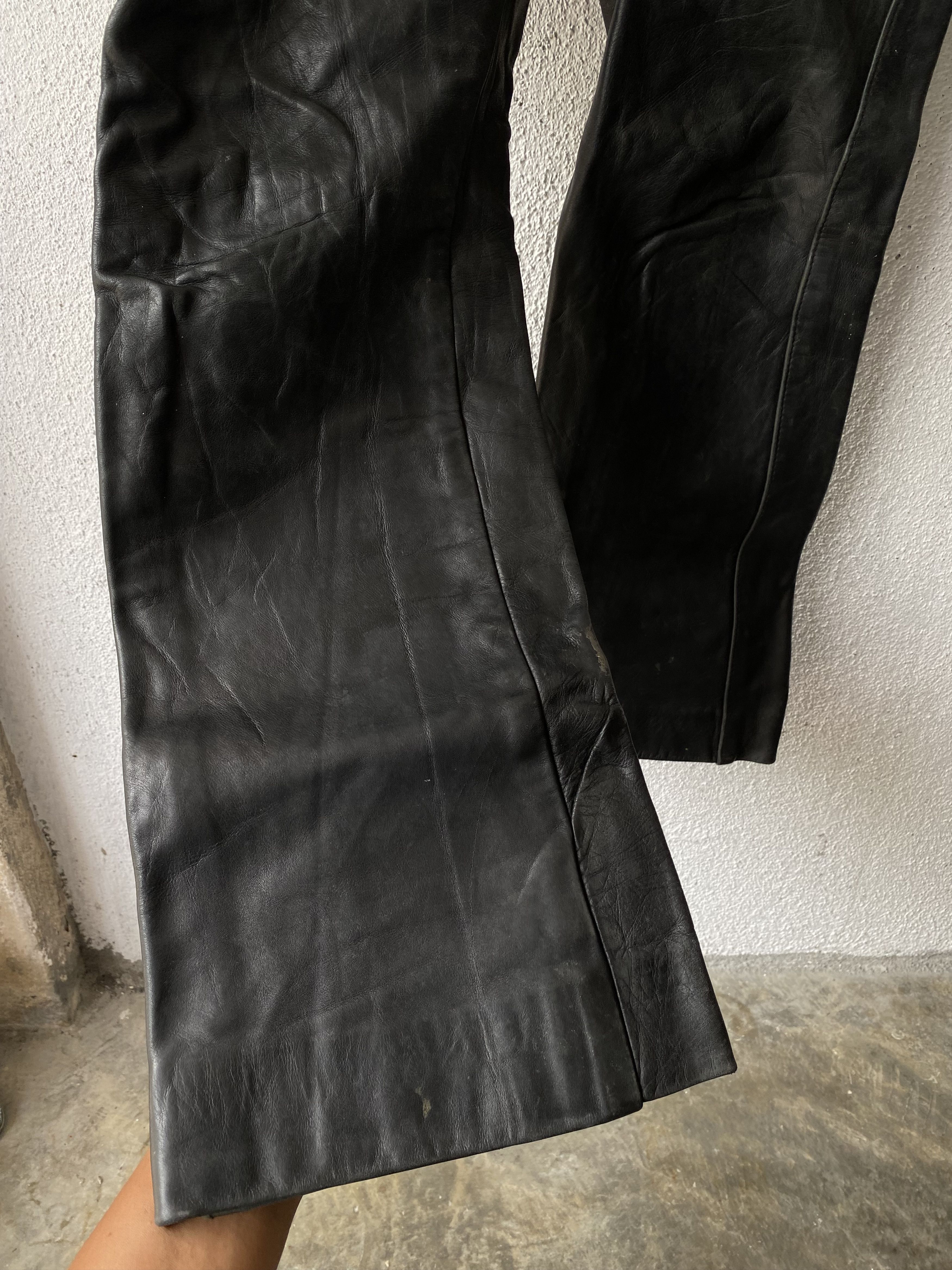 Genuine Leather × Schott × Vintage Authentic Vintage Schott Perfecto Racer Leather Pants Size US 30 / EU 46 - 10 Thumbnail