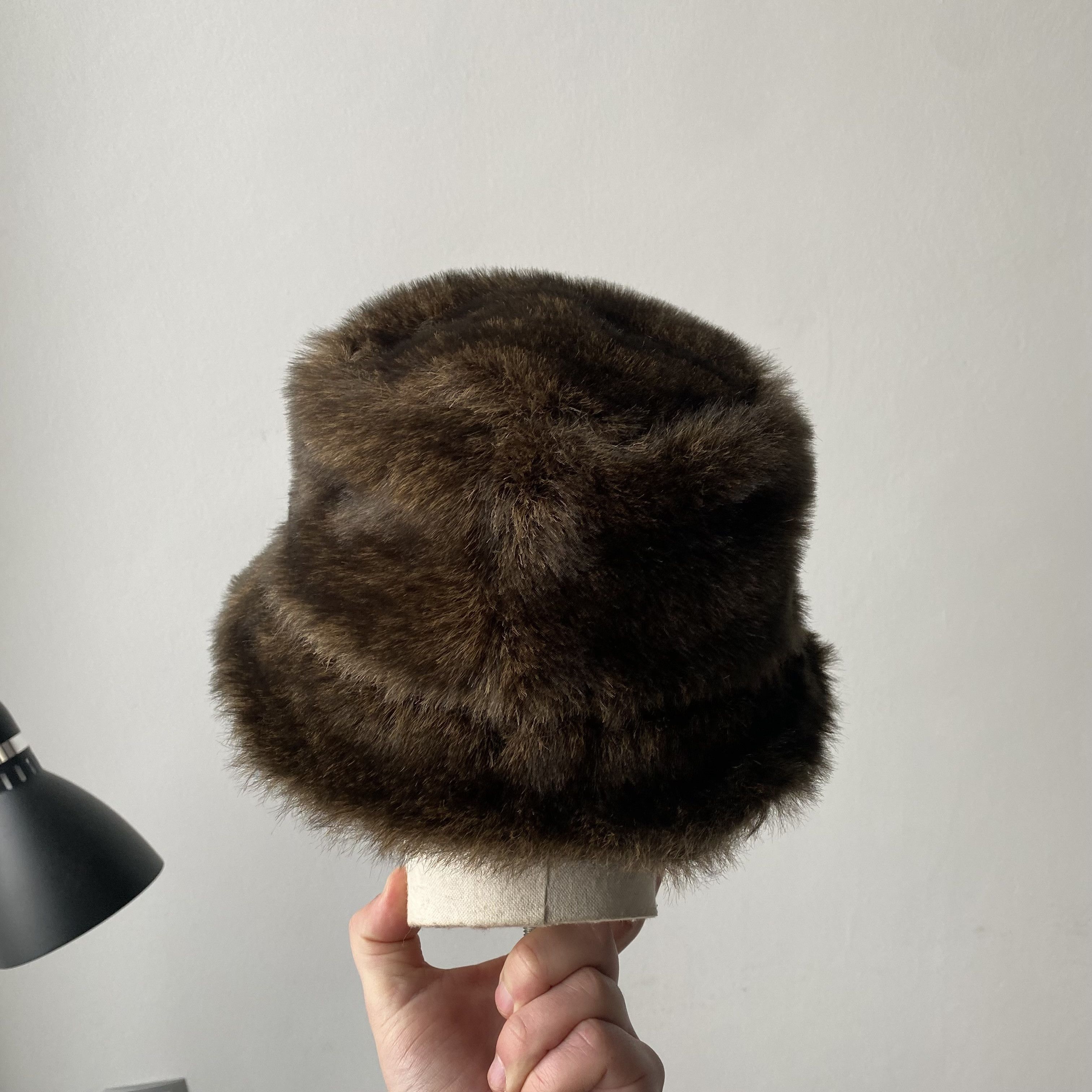 Beauty Beast VIntage 90s Italian Designer Faux Fur hat Buckethat y2k Size ONE SIZE - 3 Thumbnail