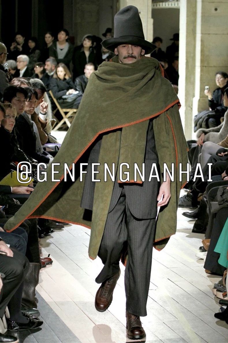 Yohji Yamamoto Yohji Yamamoto 12 aw hand stitched wool poncho cloaks 2501- Size US L / EU 52-54 / 3 - 4 Thumbnail