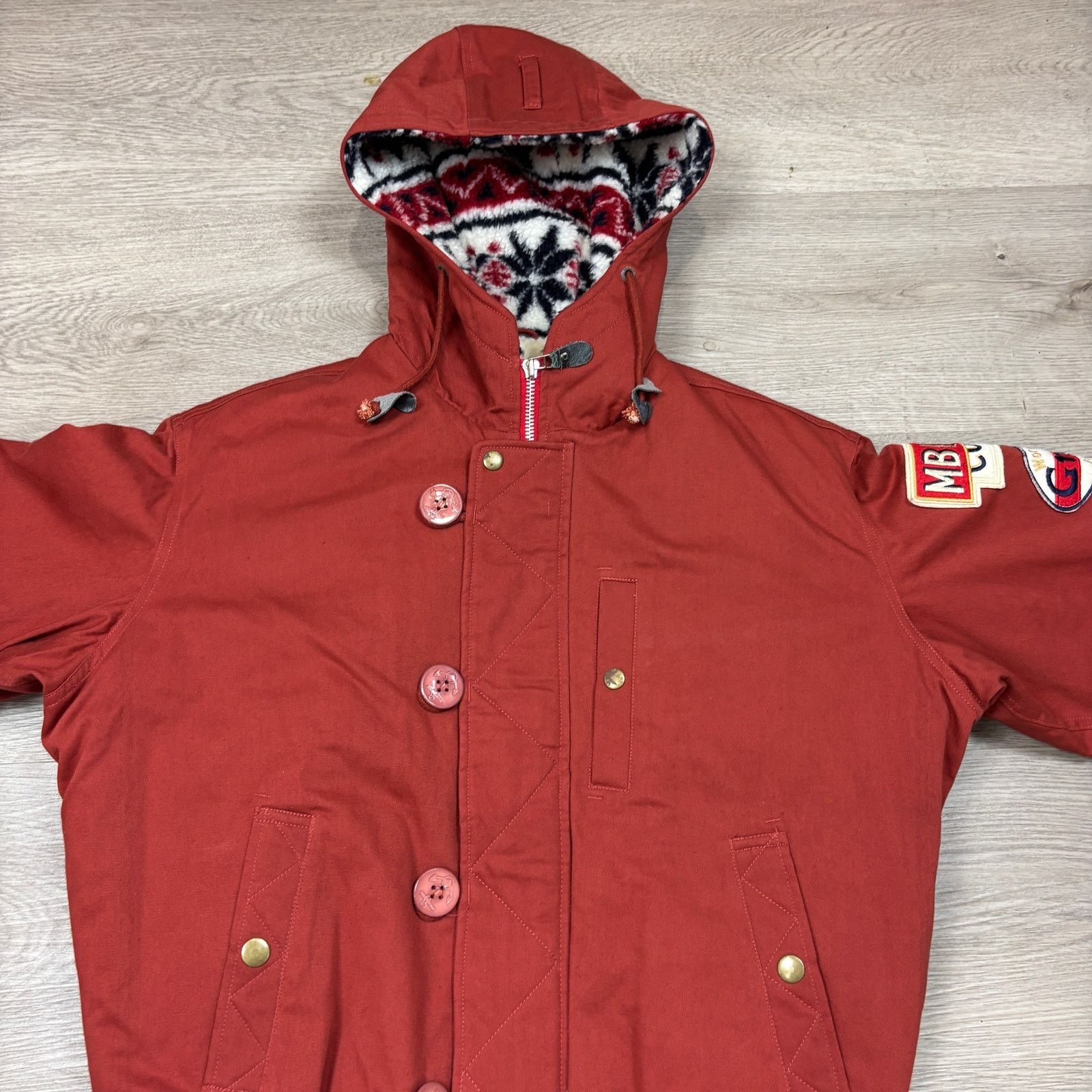 Vintage VTG Mike Birnies Final Score Shearling Lined Hooded Jacket M Size US M / EU 48-50 / 2 - 2 Thumbnail