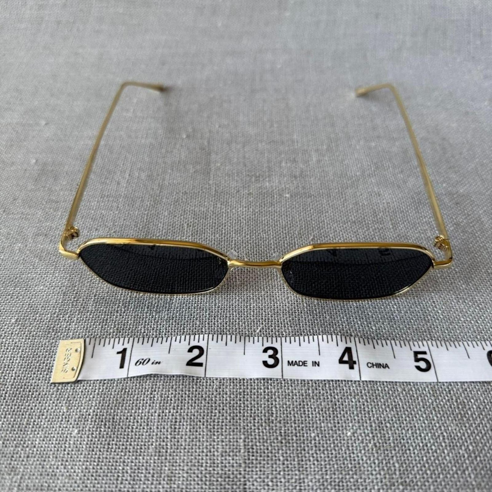 Other Sleek rectangle gold frame sunglasses WMNS1 Size ONE SIZE - 5 Thumbnail