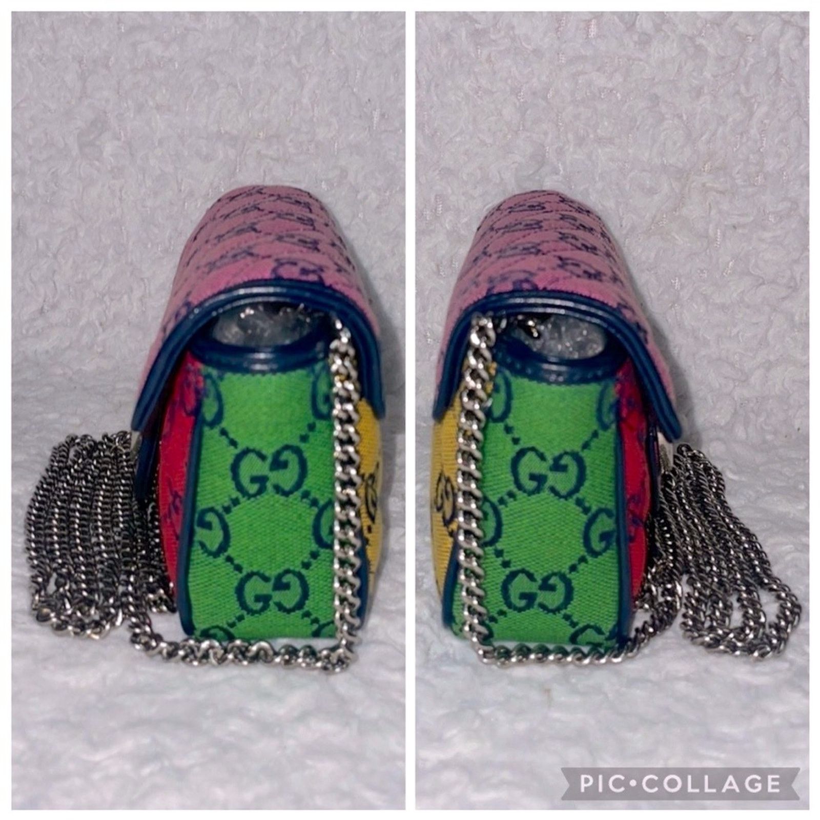 Gucci Gucci GG Marmont Super Mini Colorblock Bag 476433 Size ONE SIZE - 6 Thumbnail